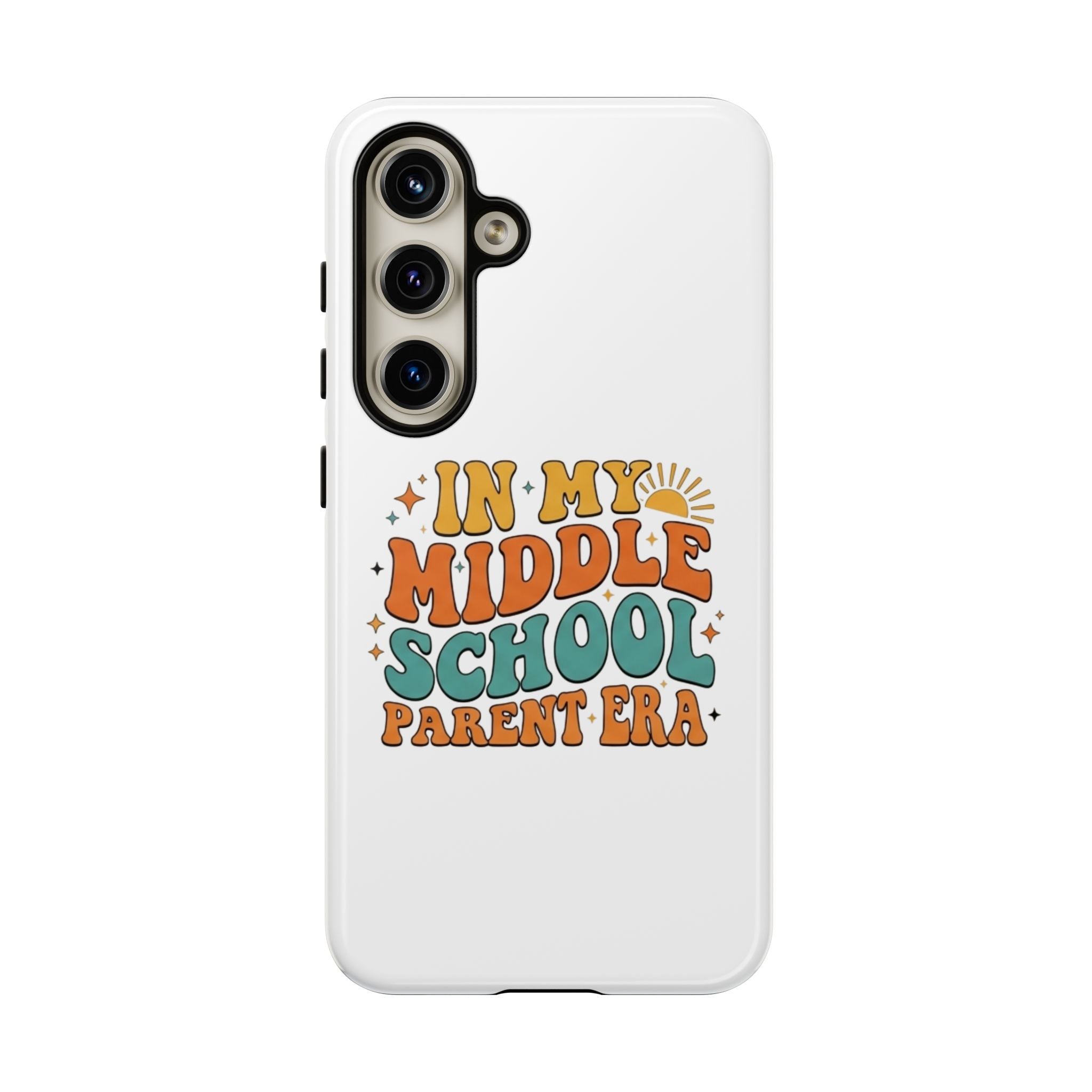 Middle School Parent Phone Case — "In My Middle School Parent Era" Retro Design