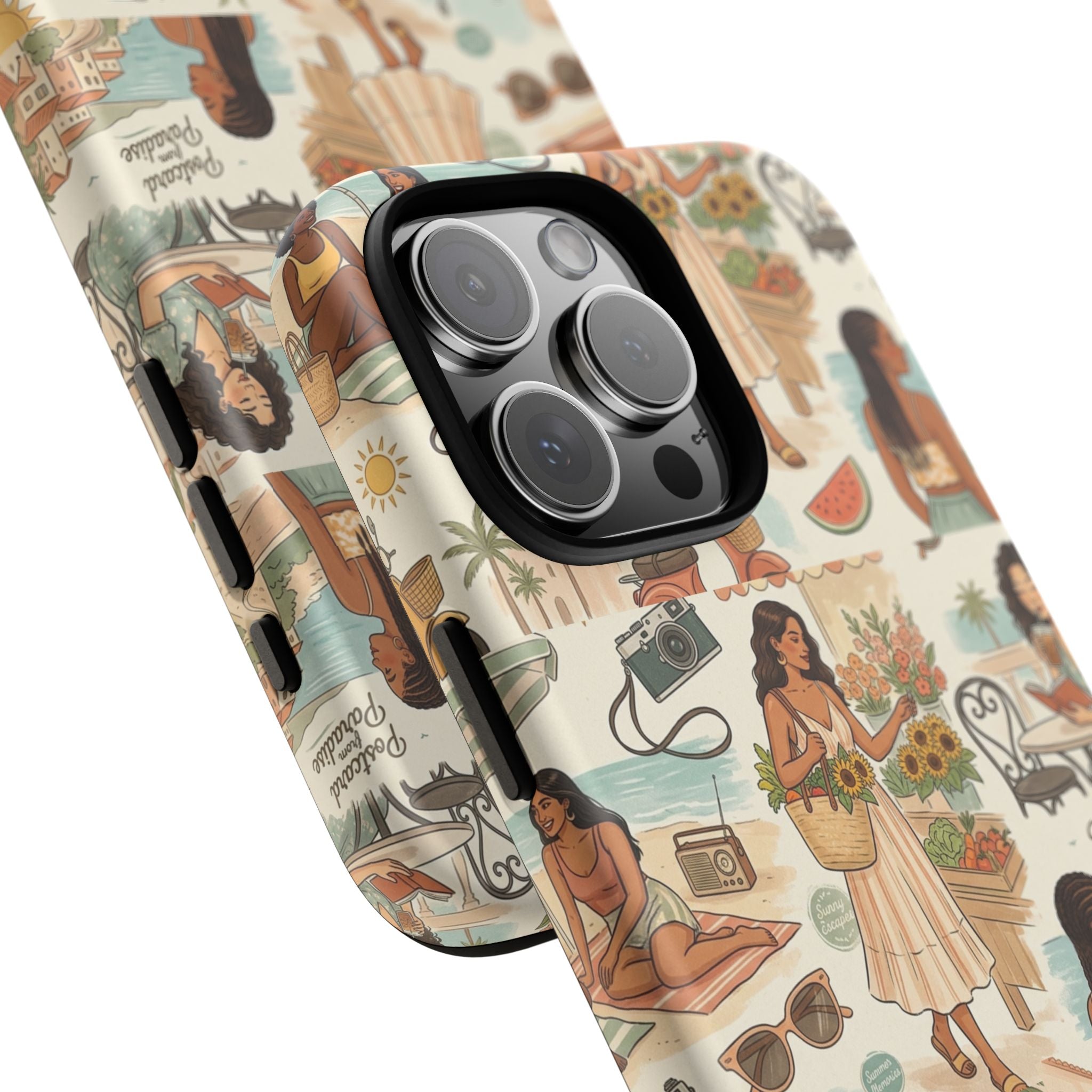 Tropical Vacation Phone Case — Vintage Beach Women Pattern