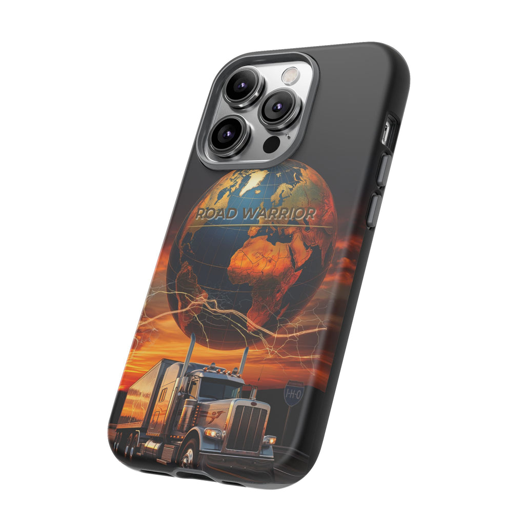 Truck Driver Phone Case — 'Global Road Warrior' Semi Truck Globe Tough Phone Cover