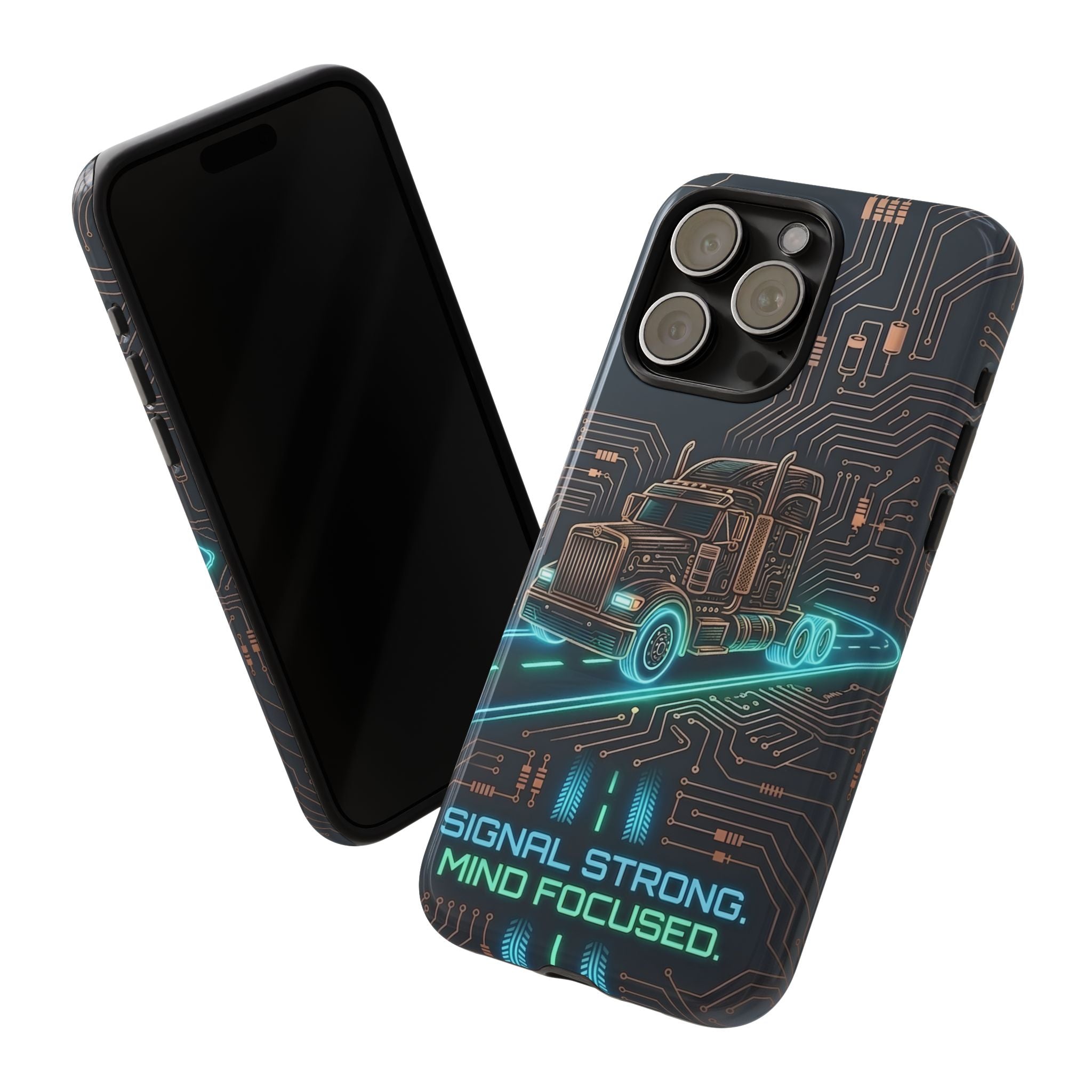 Truck Driver Gamer Phone Case — “Real Life. No Pause Button.”