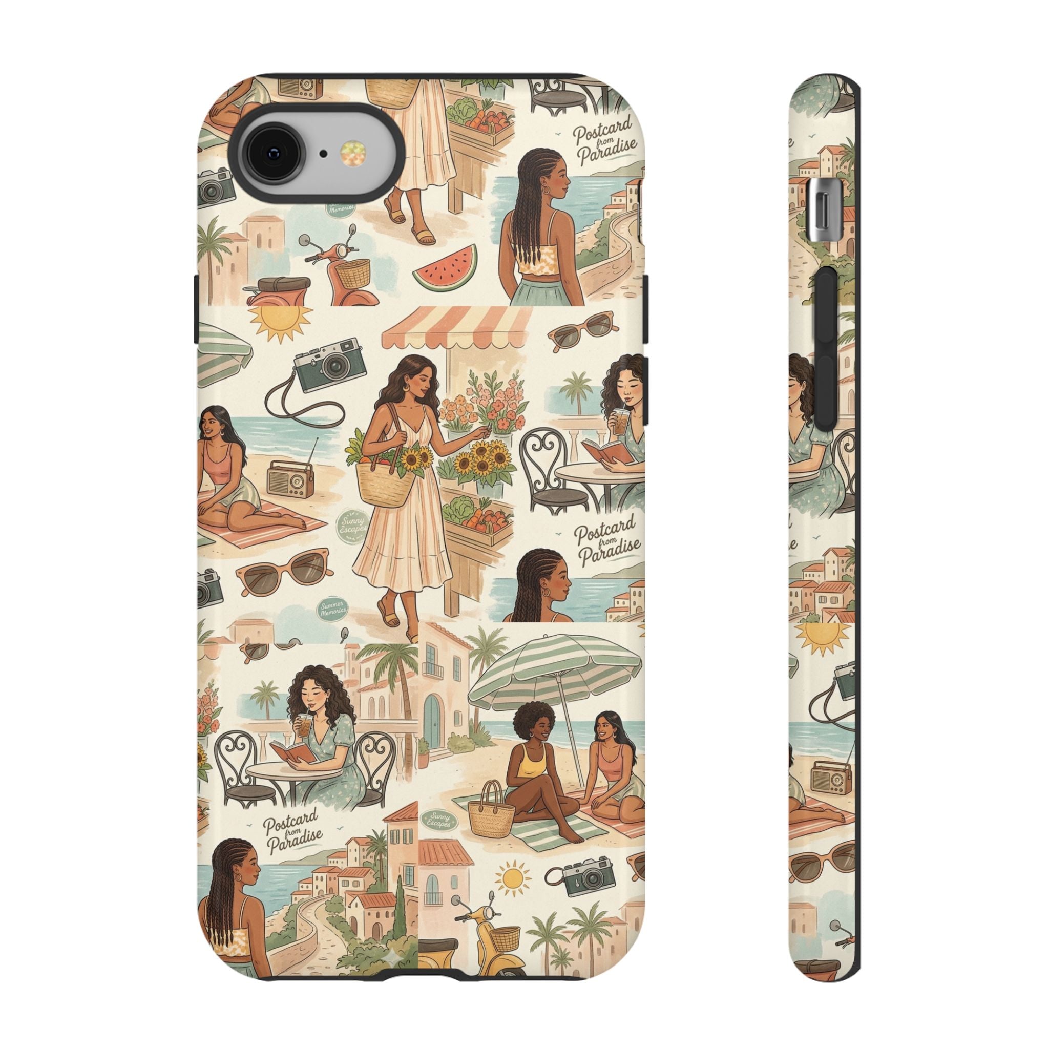 Tropical Vacation Phone Case — Vintage Beach Women Pattern
