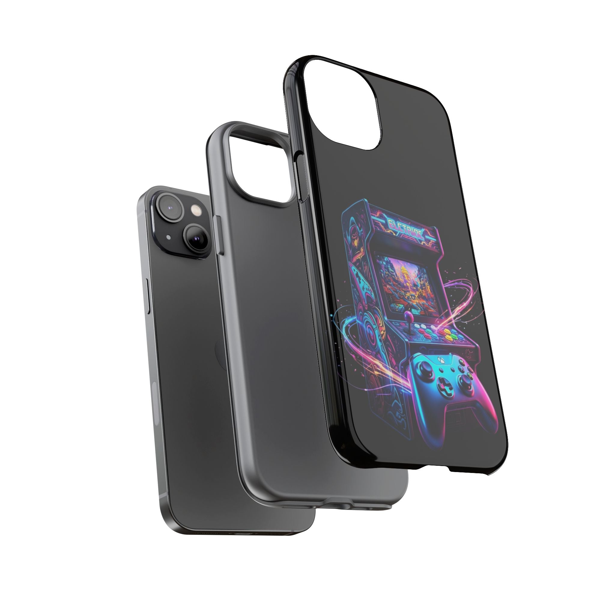 Retro Arcade Phone Case — Neon Gaming Controller Design