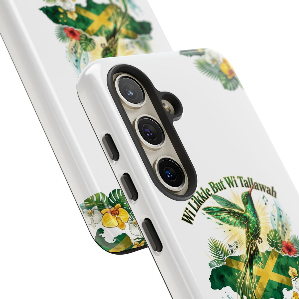 Jamaica Hummingbird Phone Case — “Wi Likkle But Wi Tallawah” Tropical Protective Cover