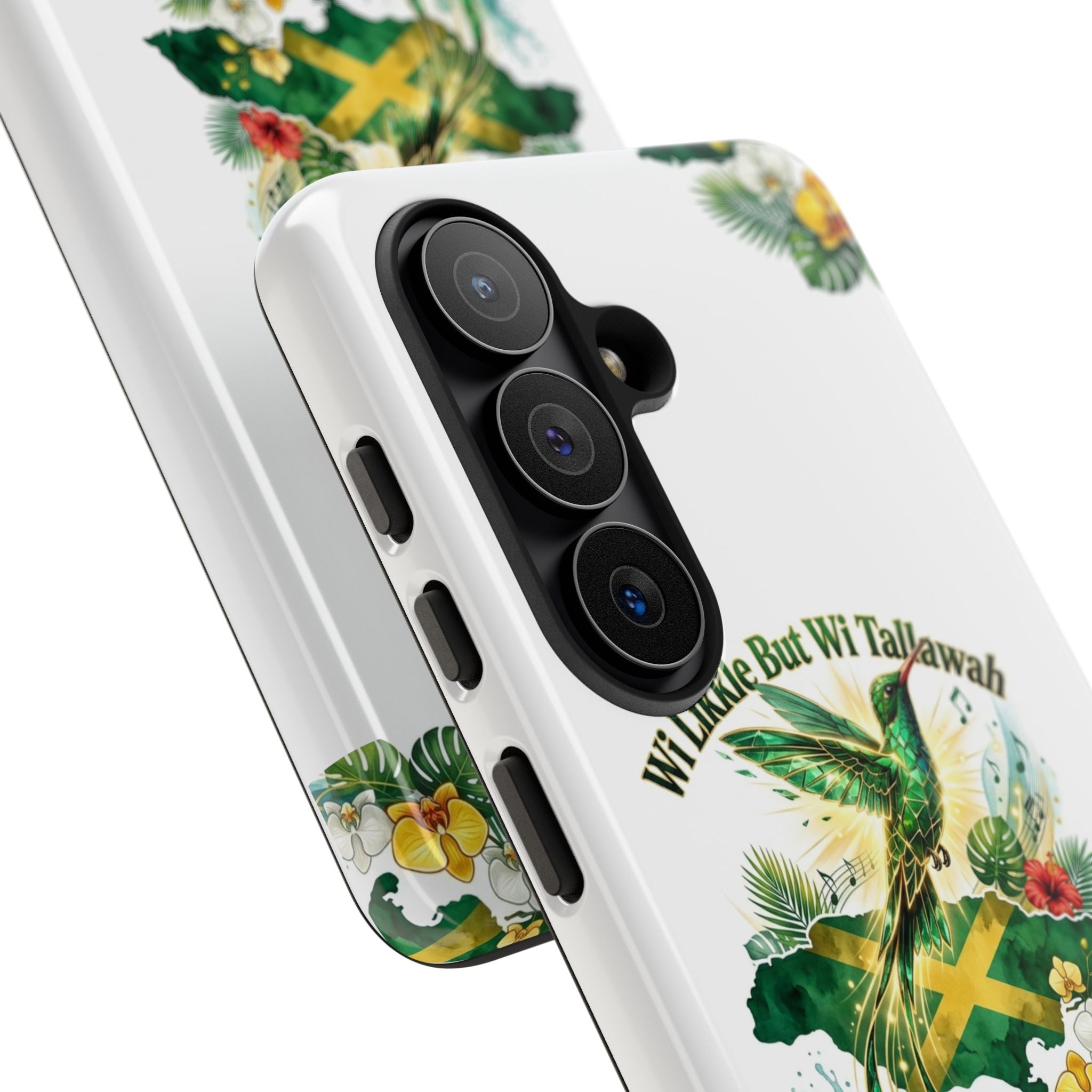 Jamaica Hummingbird Phone Case — “Wi Likkle But Wi Tallawah” Tropical Protective Cover