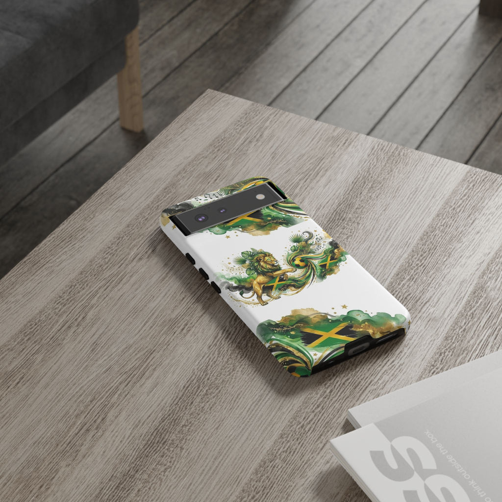 Jamaica Lion Phone Case — Jamaican Flag Rasta Protective Tough Case
