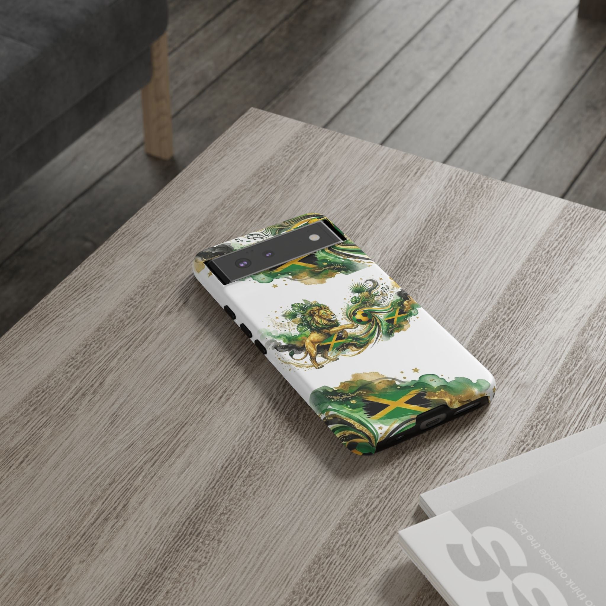 Jamaica Lion Phone Case — Jamaican Flag Rasta Protective Tough Case