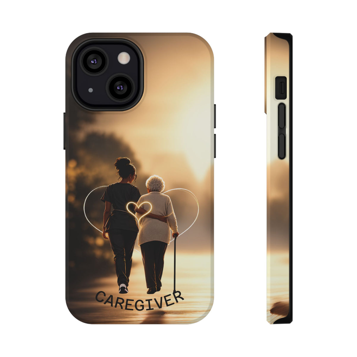 Caregiver Phone Case — Impact-Resistant Protective Case with Heart Design