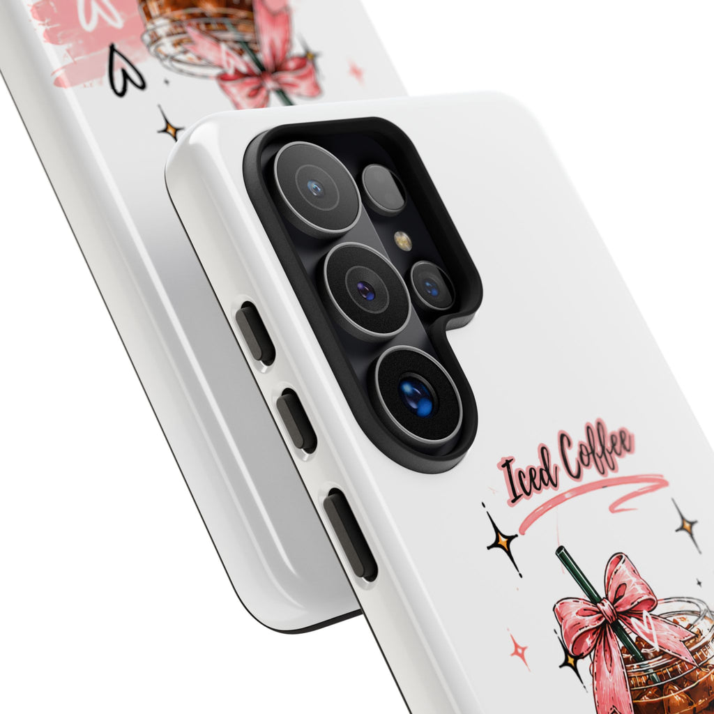 Iced Coffee Phone Case – Cute Pink Boba Design ("Iced coffee is my person")