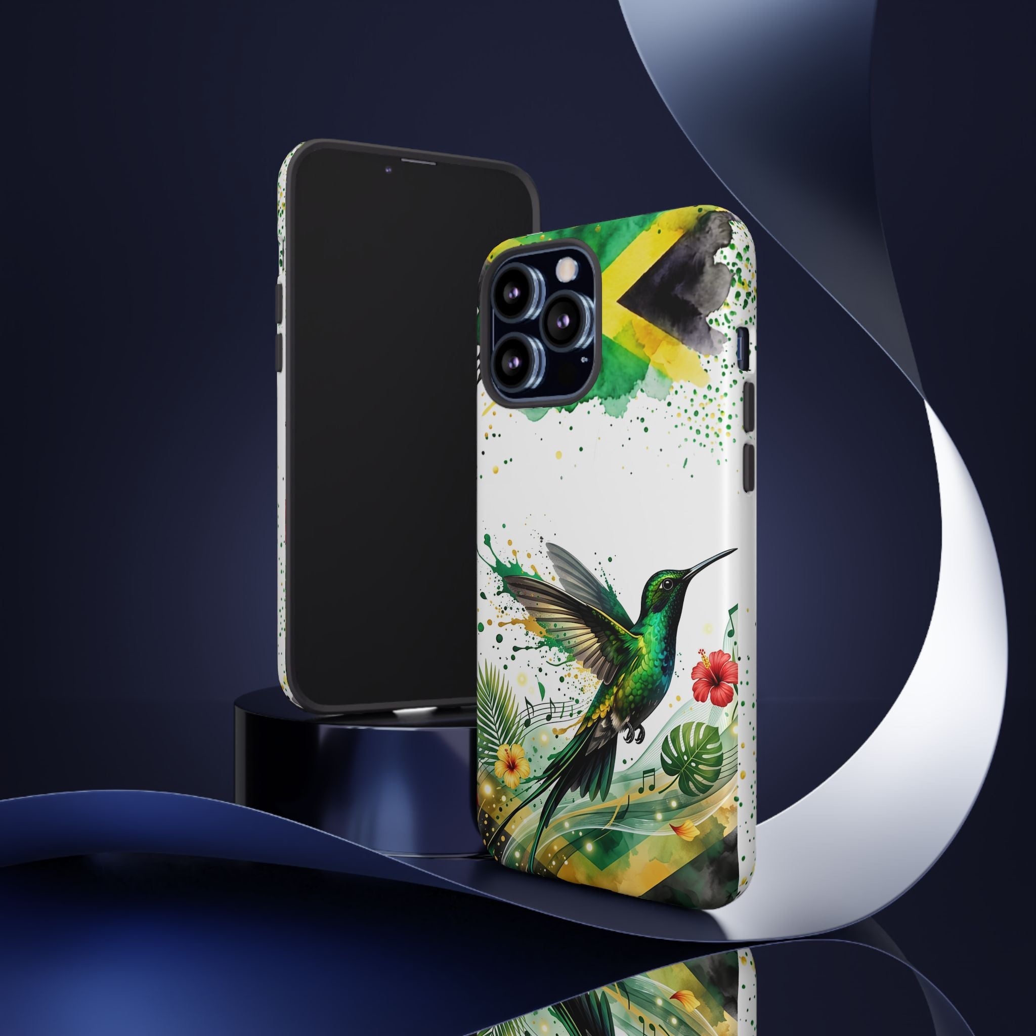 Hummingbird Jamaica Tough Phone Case – Tropical Floral Protective Cover