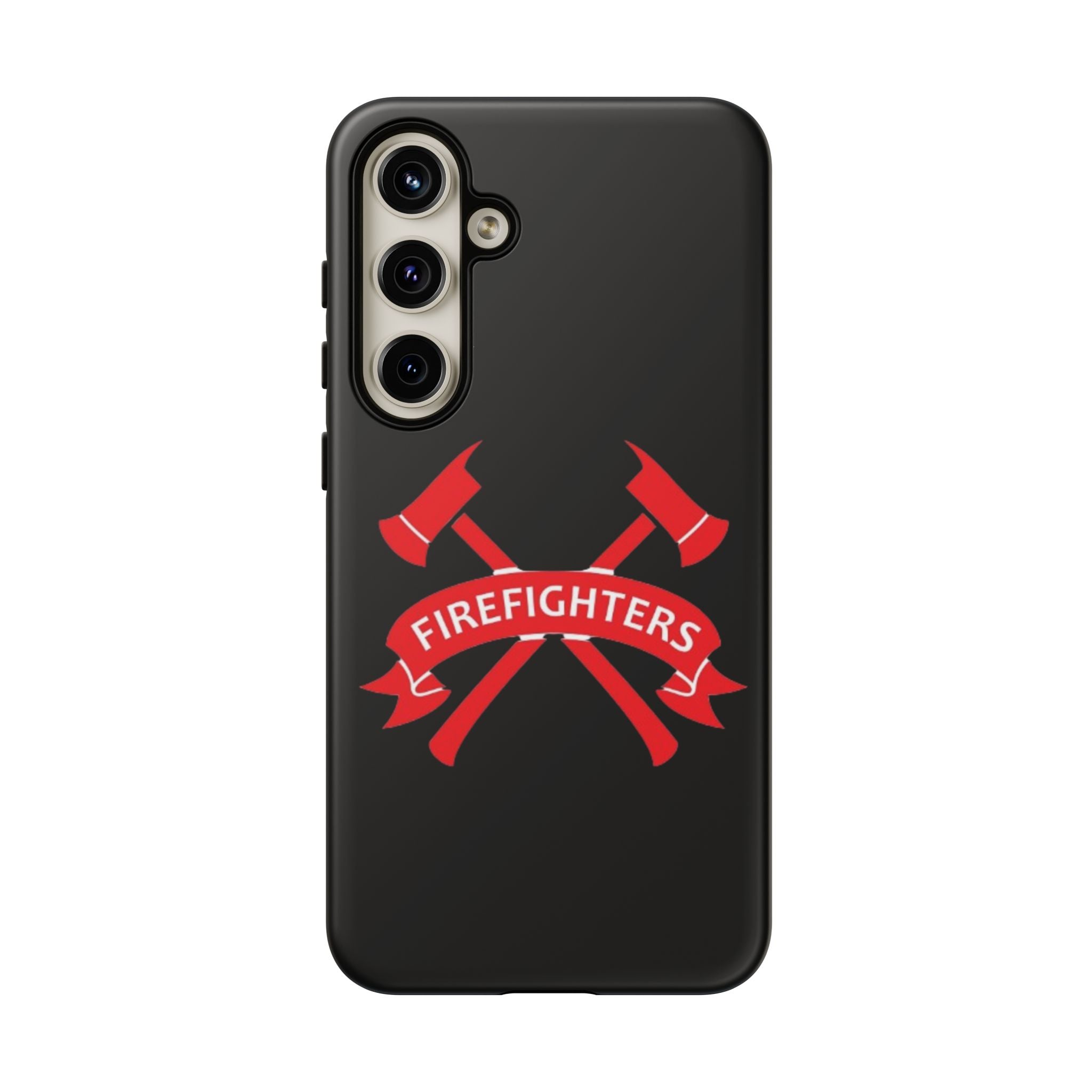 Firefighters Tough Phone Case — Red Crossed Axes Design