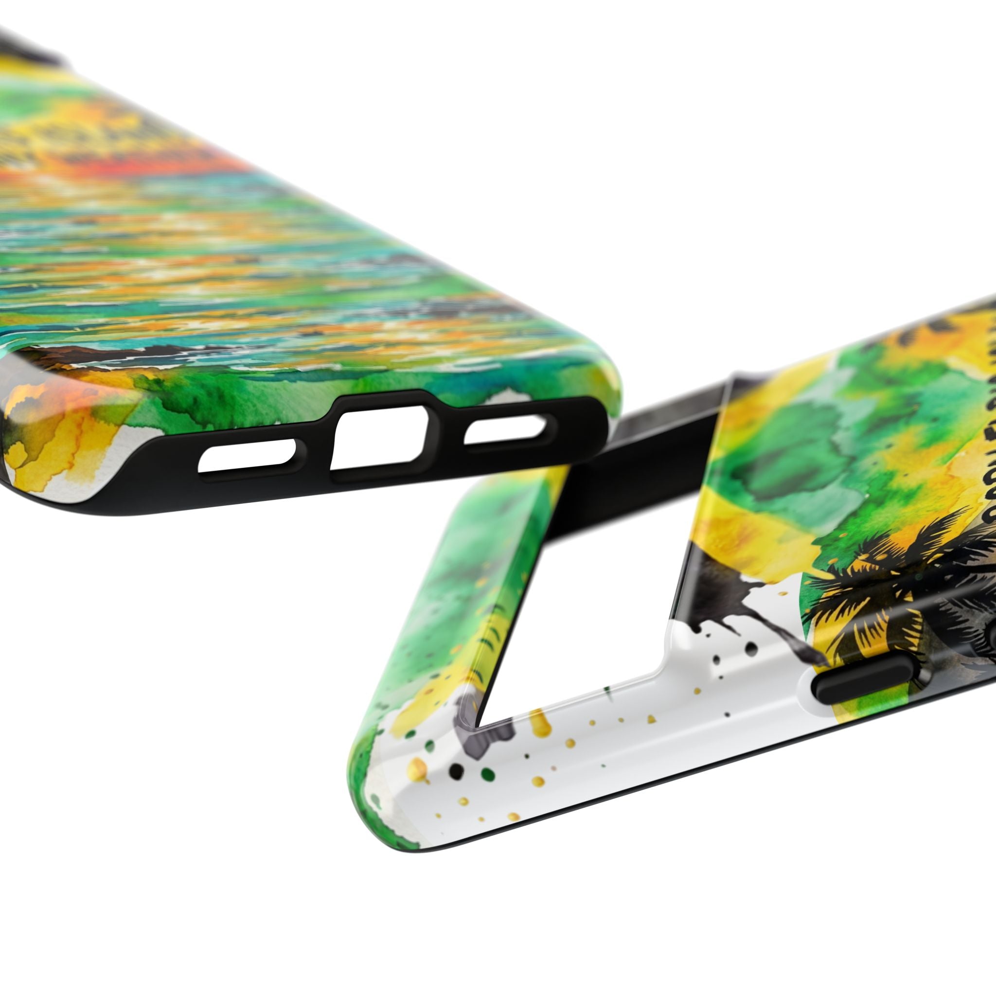Phone Case — "Born Fi Dis Island, Built Fi Any Weather" Tropical Beach Protective Case
