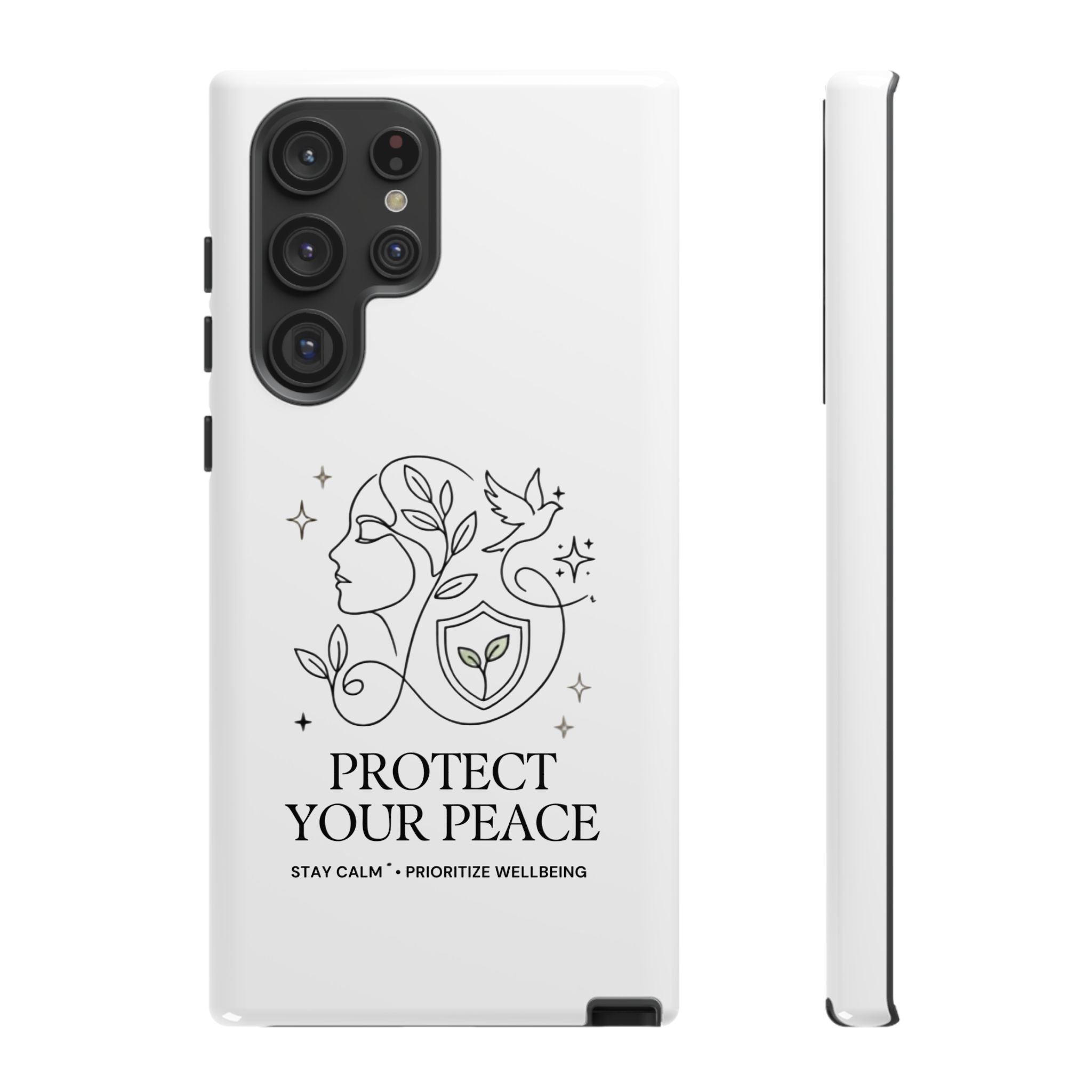 Protect Your Peace Phone Case – Minimalist Wellness iPhone Cover