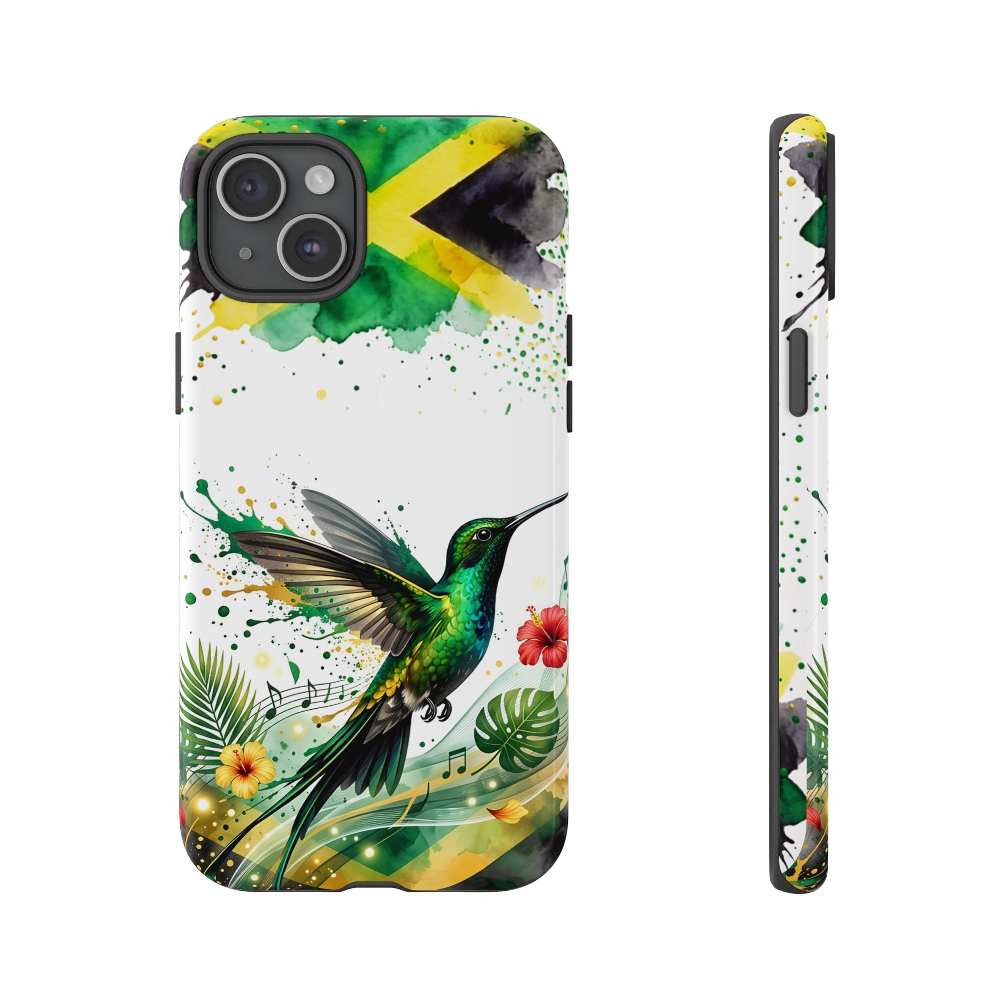 Hummingbird Jamaica Tough Phone Case – Tropical Floral Protective Cover