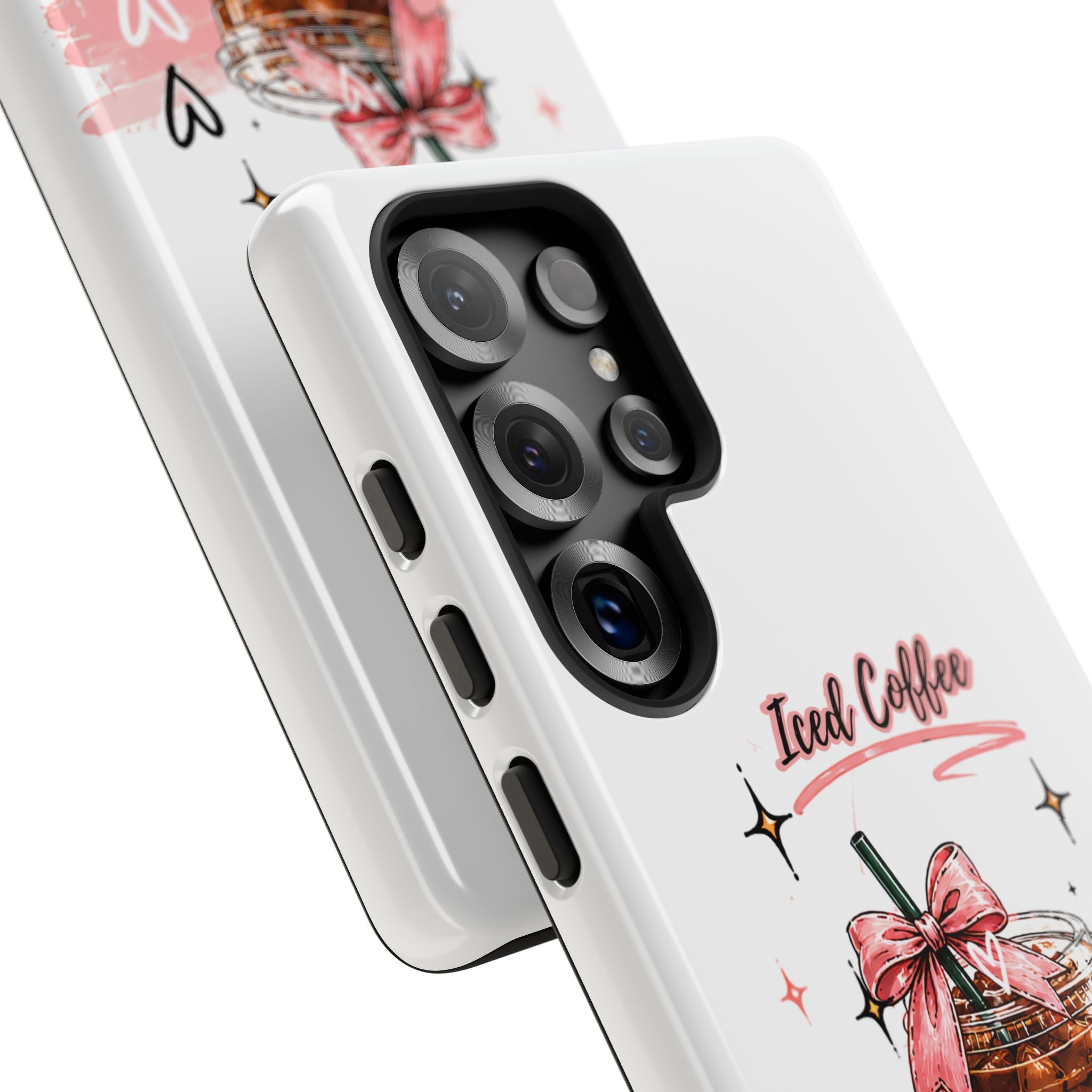 Iced Coffee Phone Case – Cute Pink Boba Design ("Iced coffee is my person")