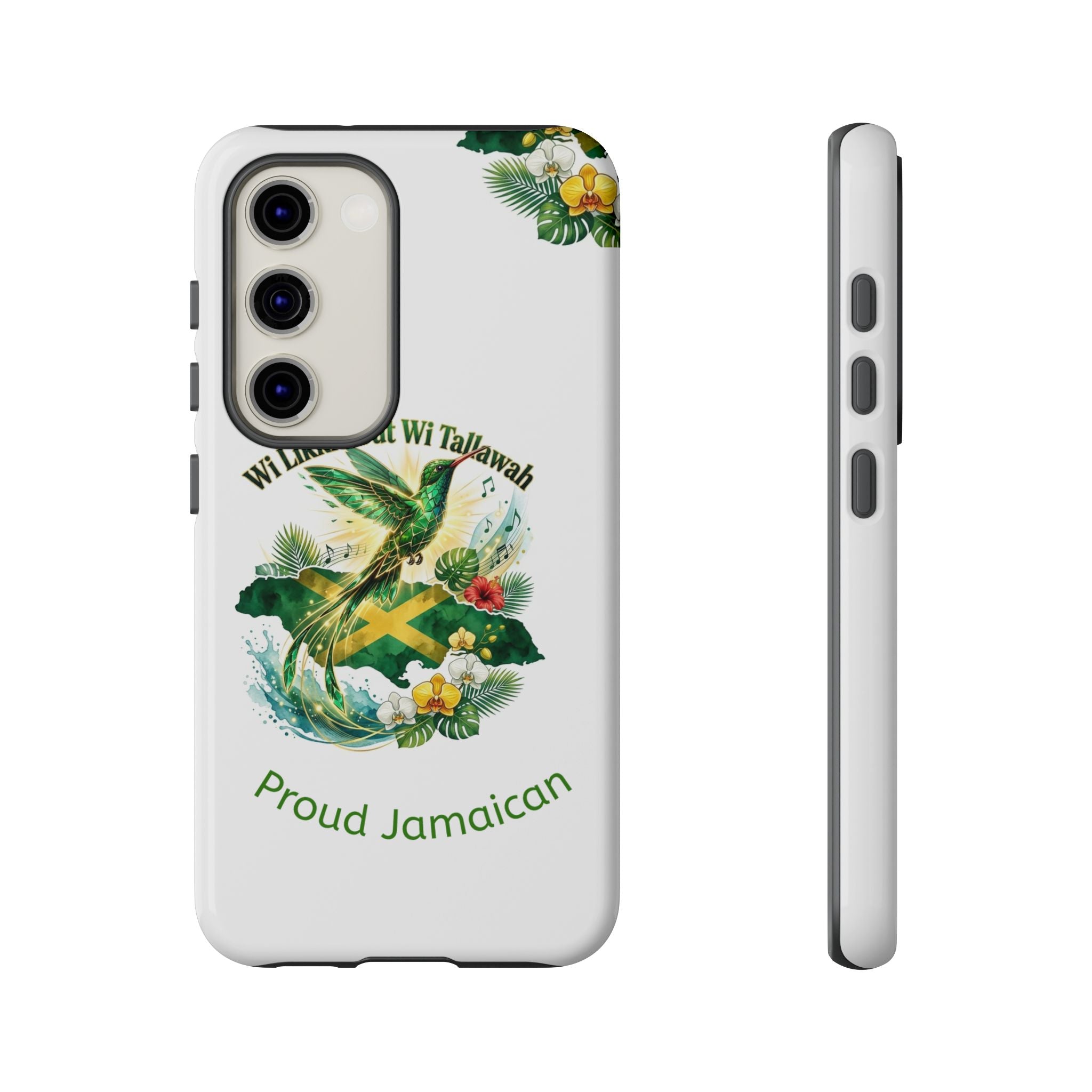 Jamaica Hummingbird Phone Case — “Wi Likkle But Wi Tallawah” Tropical Protective Cover