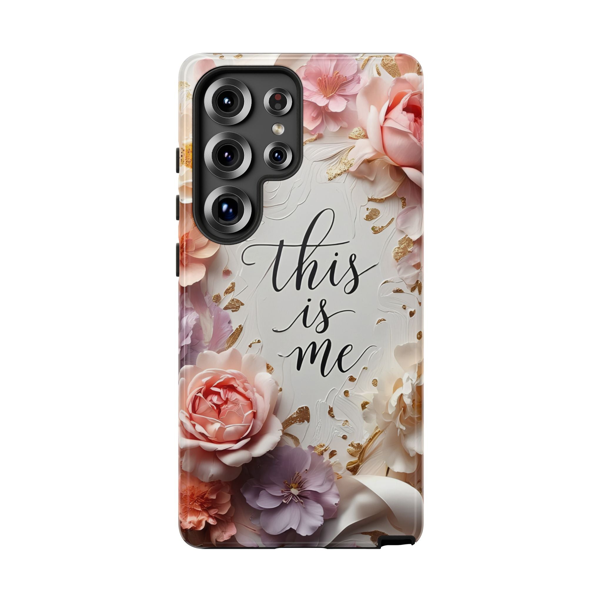Floral "This Is Me" Tough Phone Case — Protective Floral iPhone Cover for Self-Expression, Gift for Her