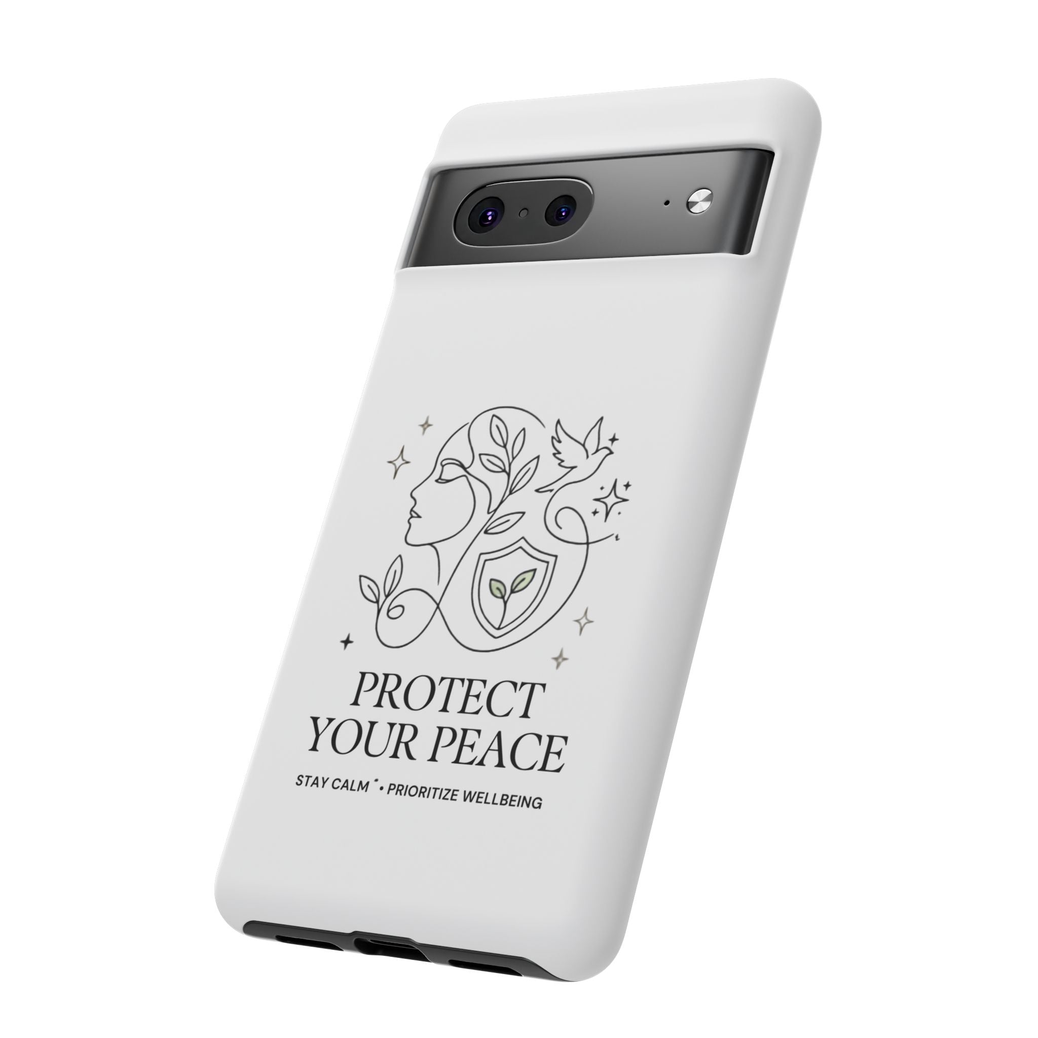 Protect Your Peace Phone Case – Minimalist Wellness iPhone Cover