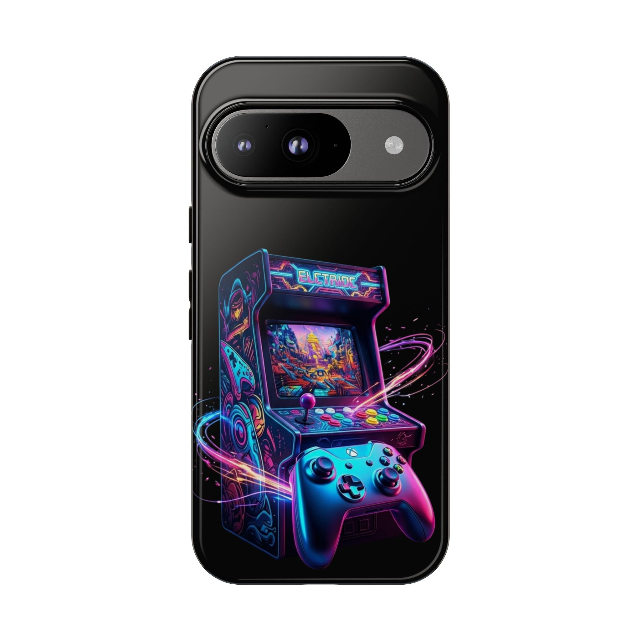 Retro Arcade Phone Case — Neon Gaming Controller Design
