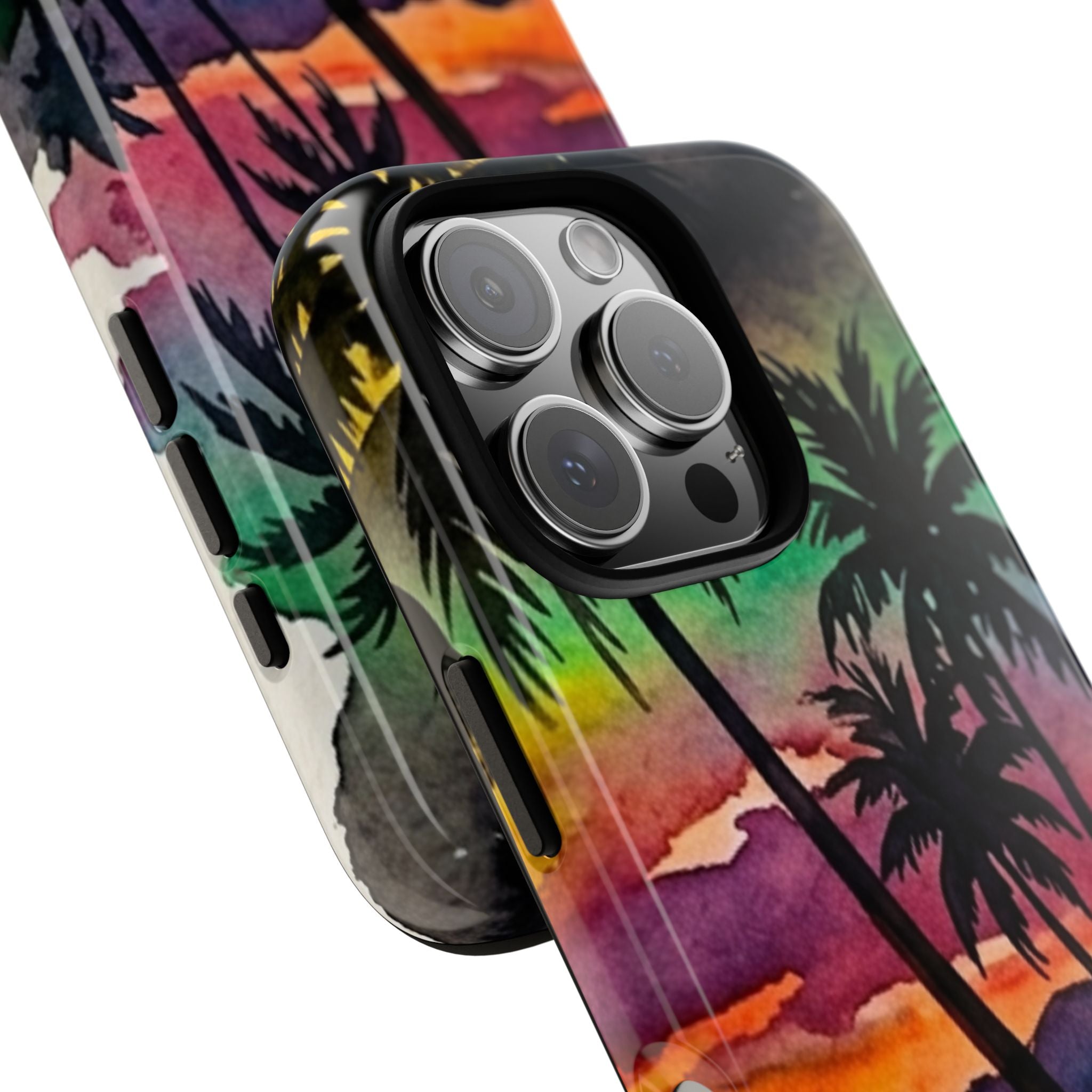 Tropical Sunset Phone Case – Palm Tree Beach Protective Cover