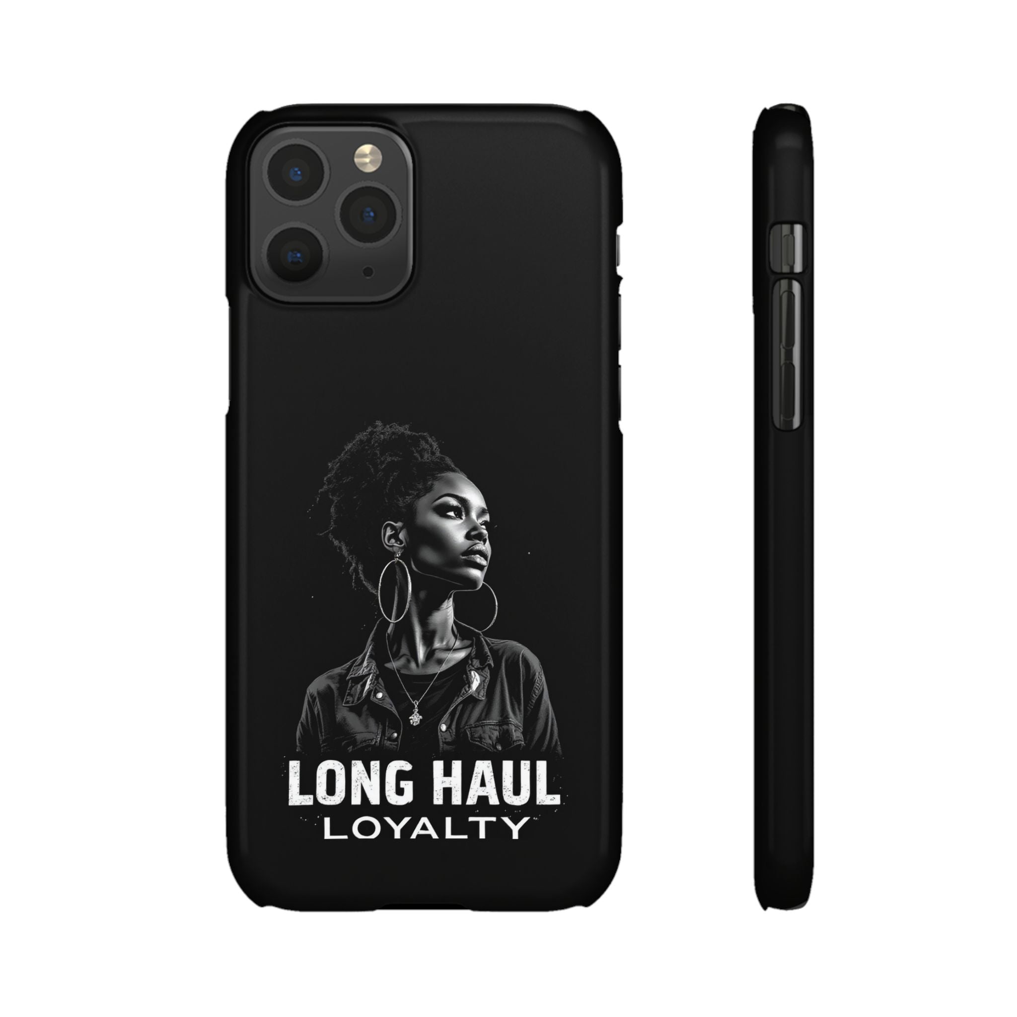 Phone Case — "Long Haul Loyalty" Black Portrait Snap Case