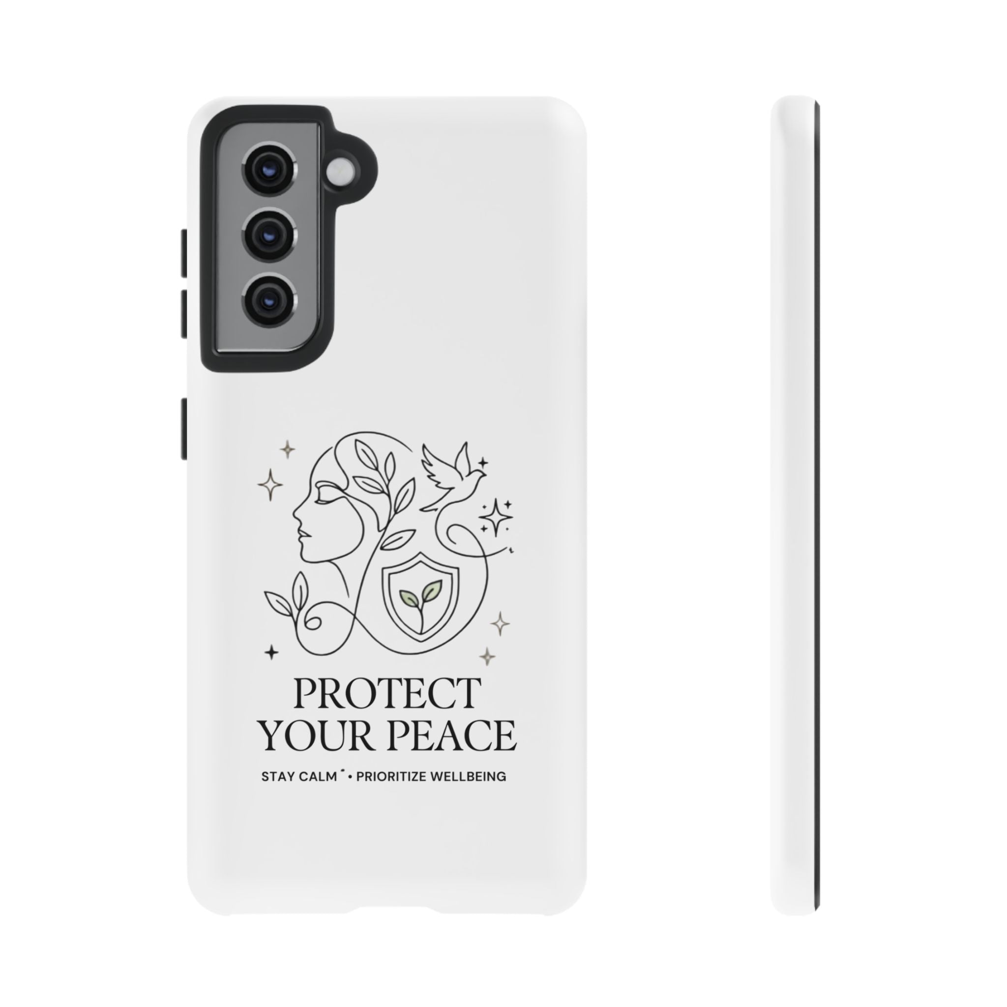 Protect Your Peace Phone Case – Minimalist Wellness iPhone Cover