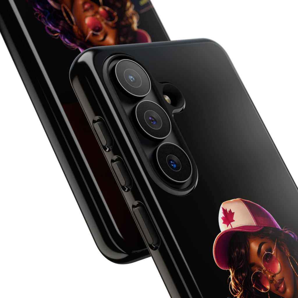 Phone Case — Stylish Urban Woman Design with Maple Cap