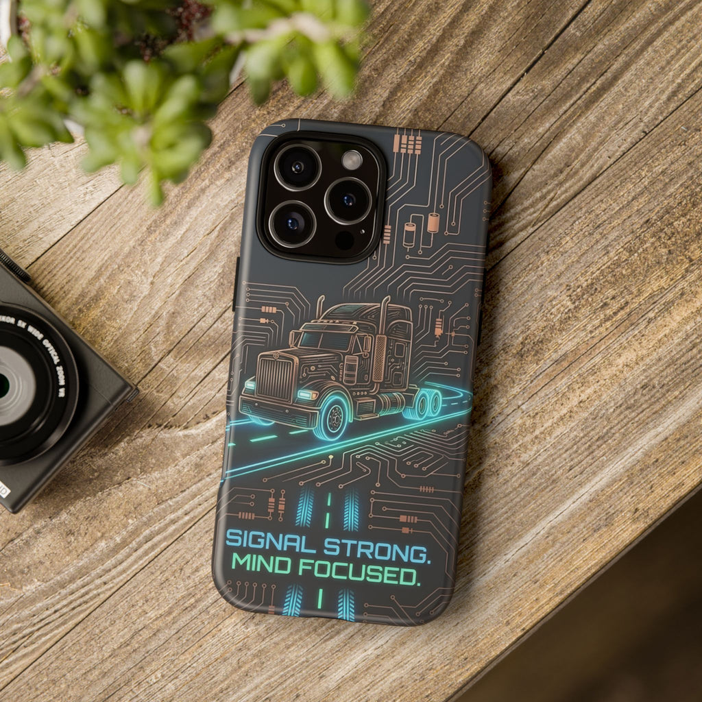 Truck Driver Gamer Phone Case — “Real Life. No Pause Button.”
