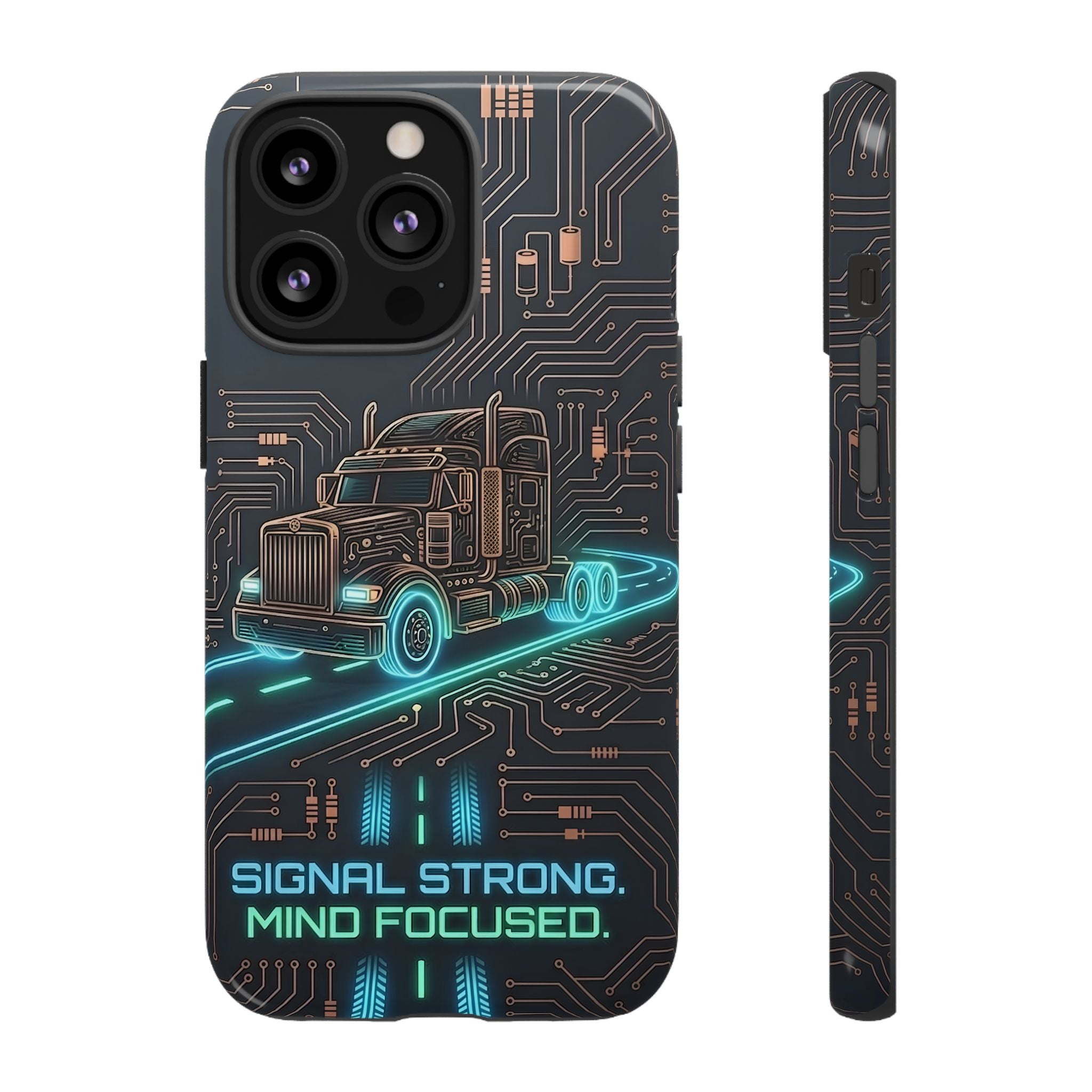 Truck Driver Gamer Phone Case — “Real Life. No Pause Button.”