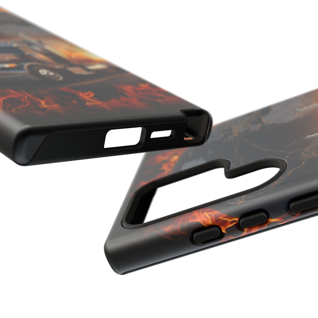 Truck Flames Phone Case — Bold Semi-Truck Globe Design
