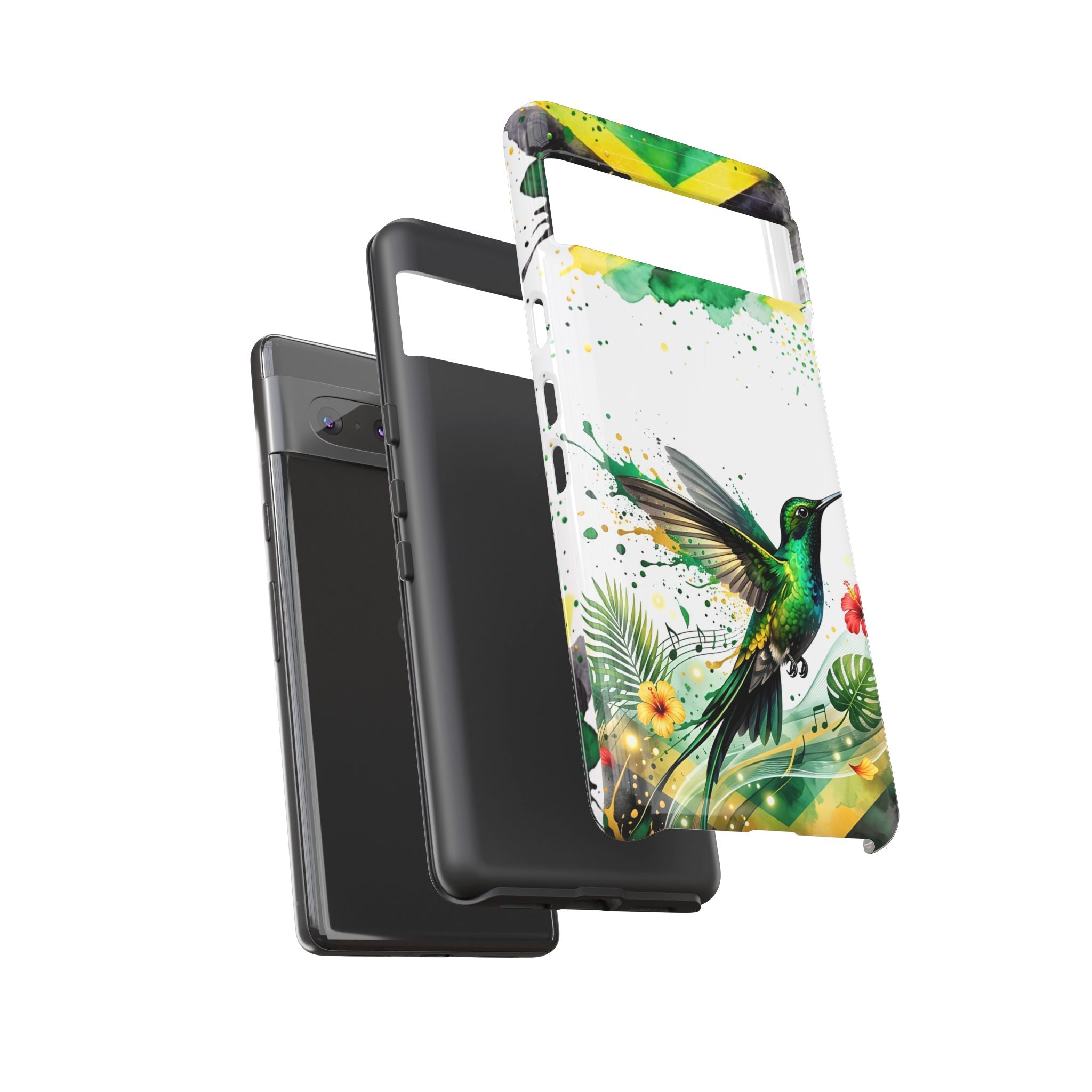 Hummingbird Jamaica Tough Phone Case – Tropical Floral Protective Cover
