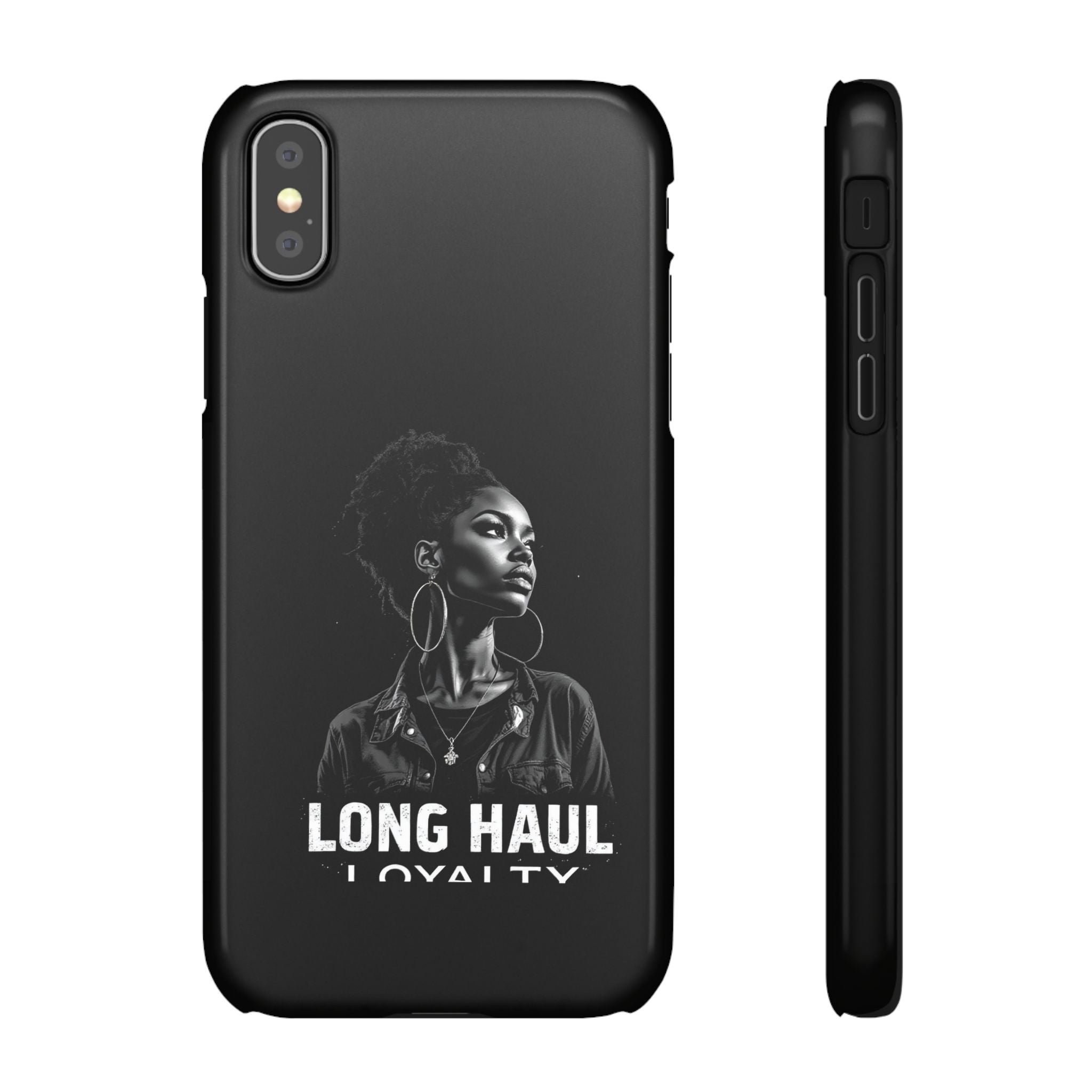 Phone Case — "Long Haul Loyalty" Black Portrait Snap Case