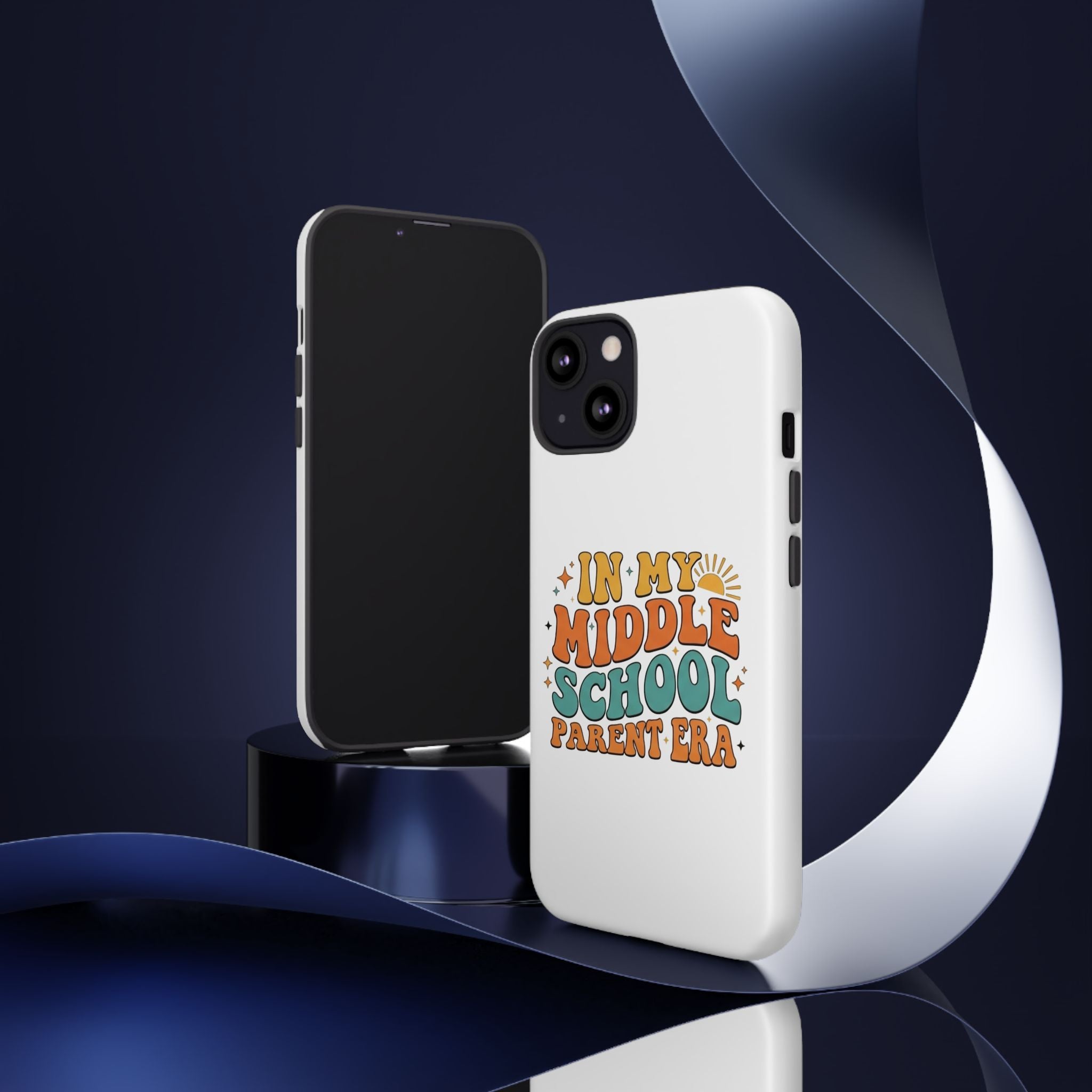 Middle School Parent Phone Case — "In My Middle School Parent Era" Retro Design