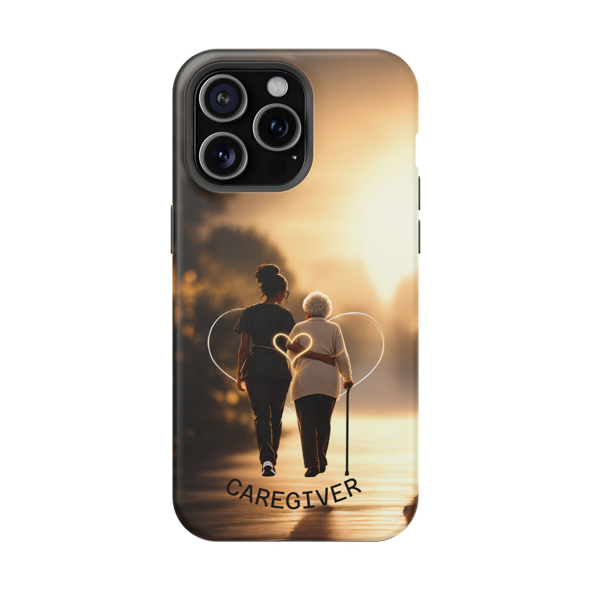 Caregiver Phone Case — Impact-Resistant Protective Case with Heart Design