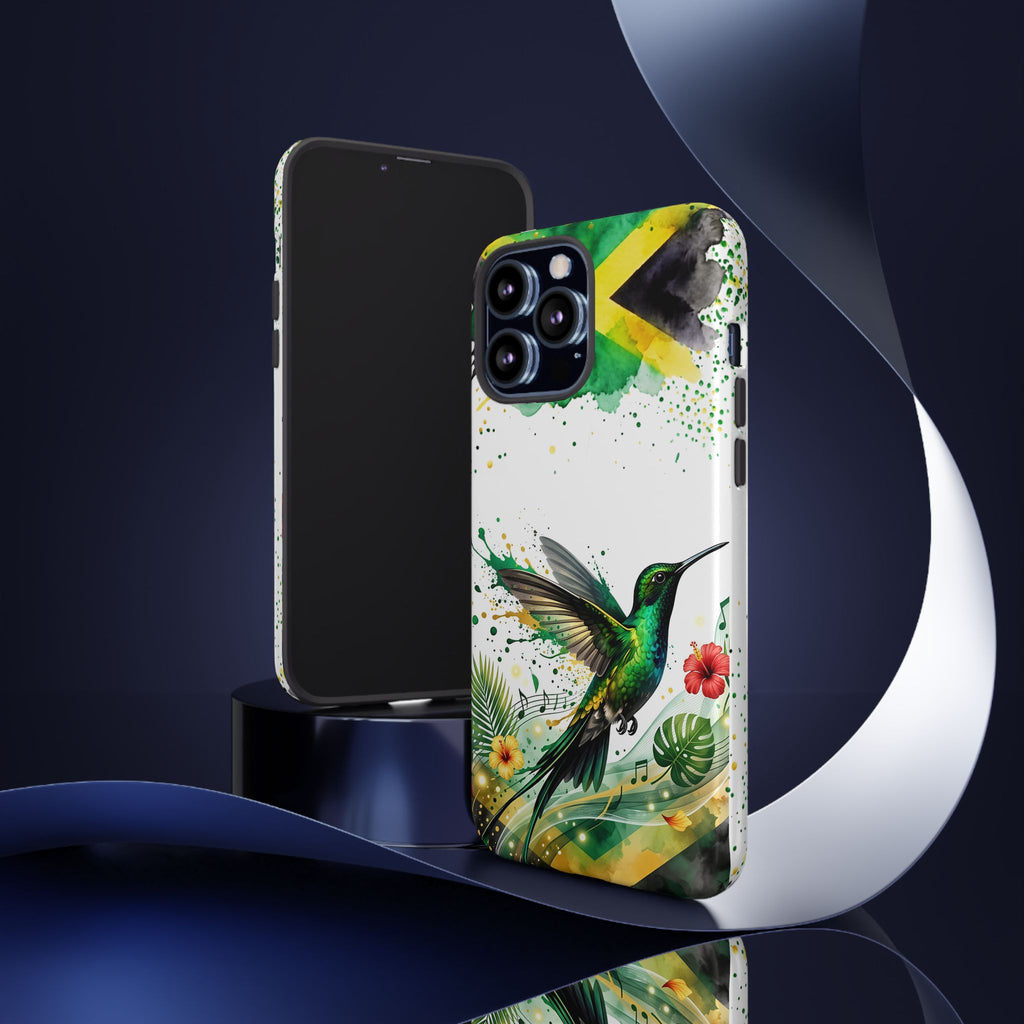 Hummingbird Jamaica Tough Phone Case – Tropical Floral Protective Cover