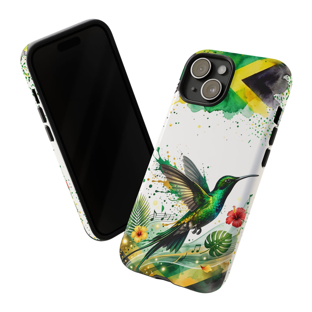 Hummingbird Jamaica Tough Phone Case – Tropical Floral Protective Cover