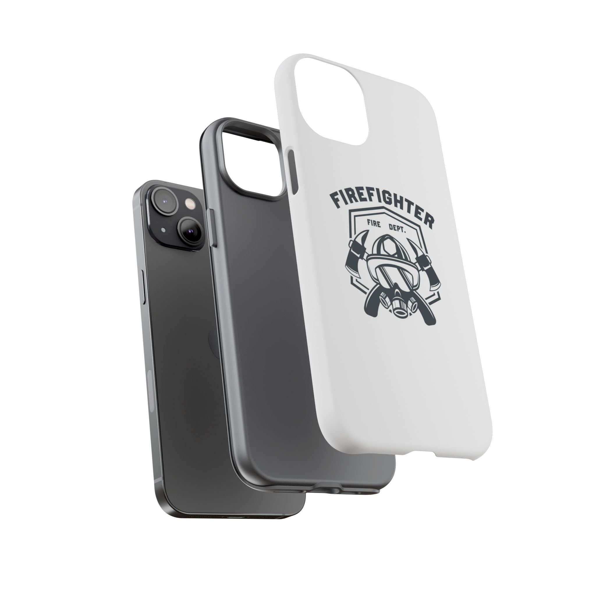 Firefighter Tough Phone Case — Fire Dept Helmet & Axes Protective Cover