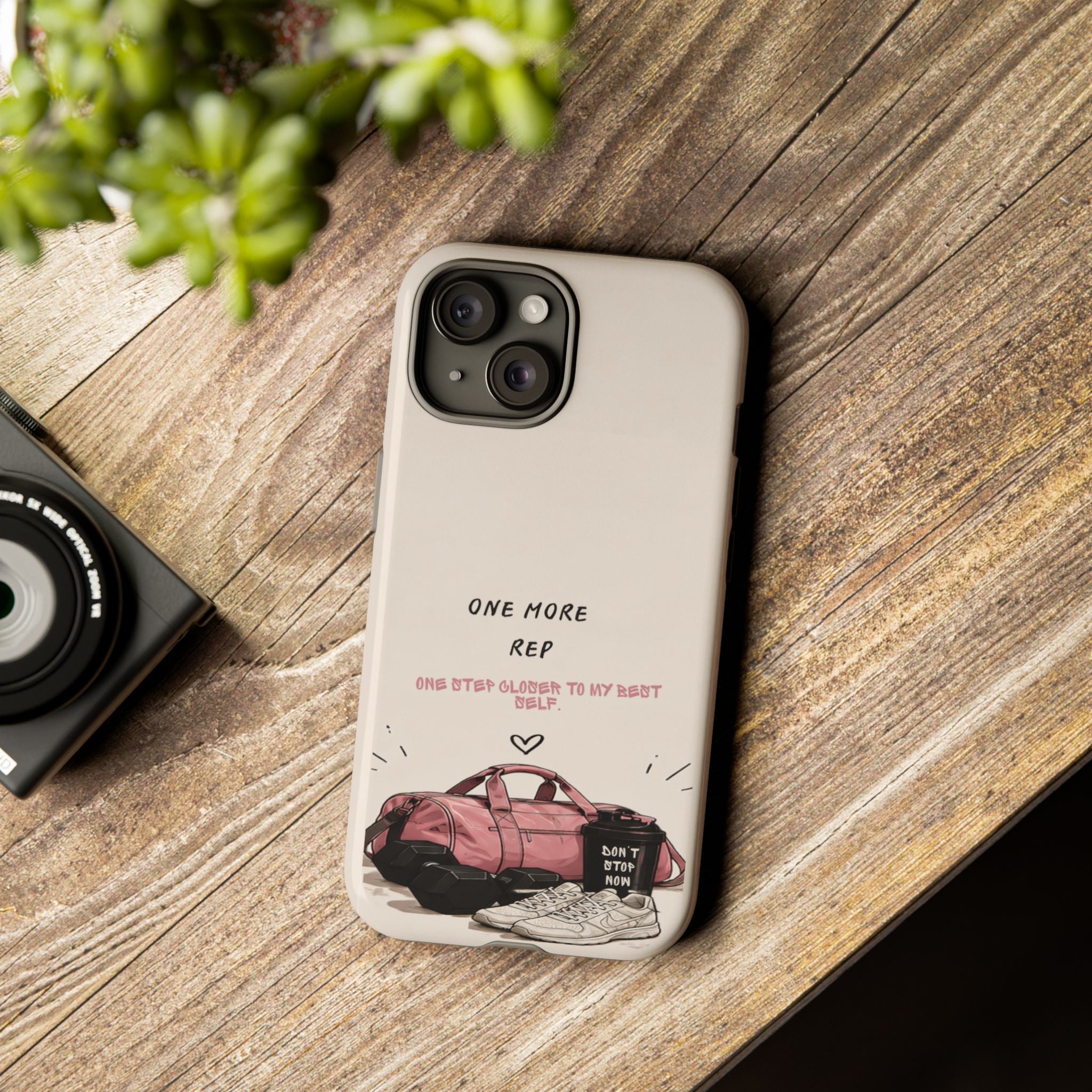 Gym Phone Case — "One More Rep" Workout Duffle & Sneakers Protective Case