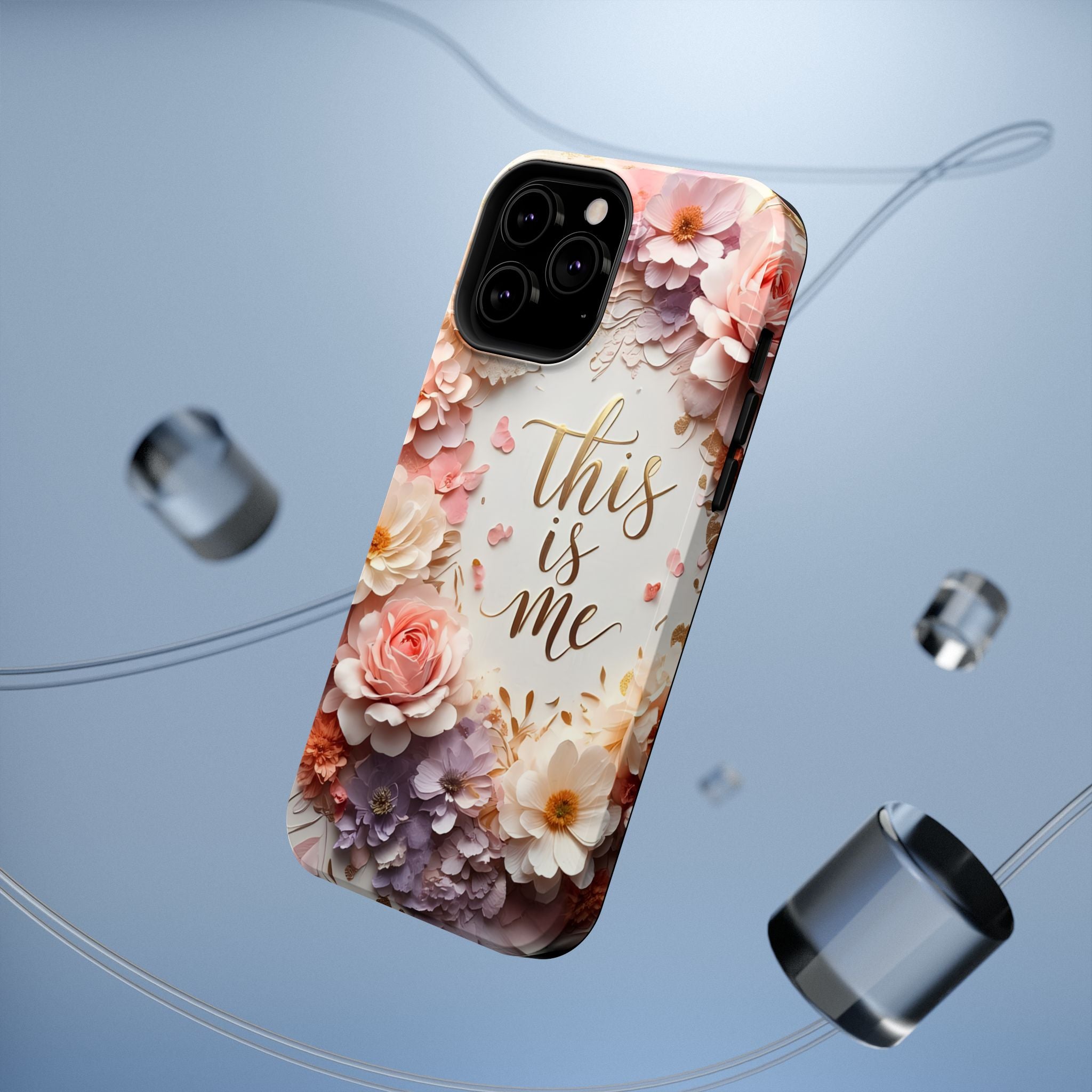 Floral "This Is Me" Phone Case — Impact-Resistant Floral Protective Cover