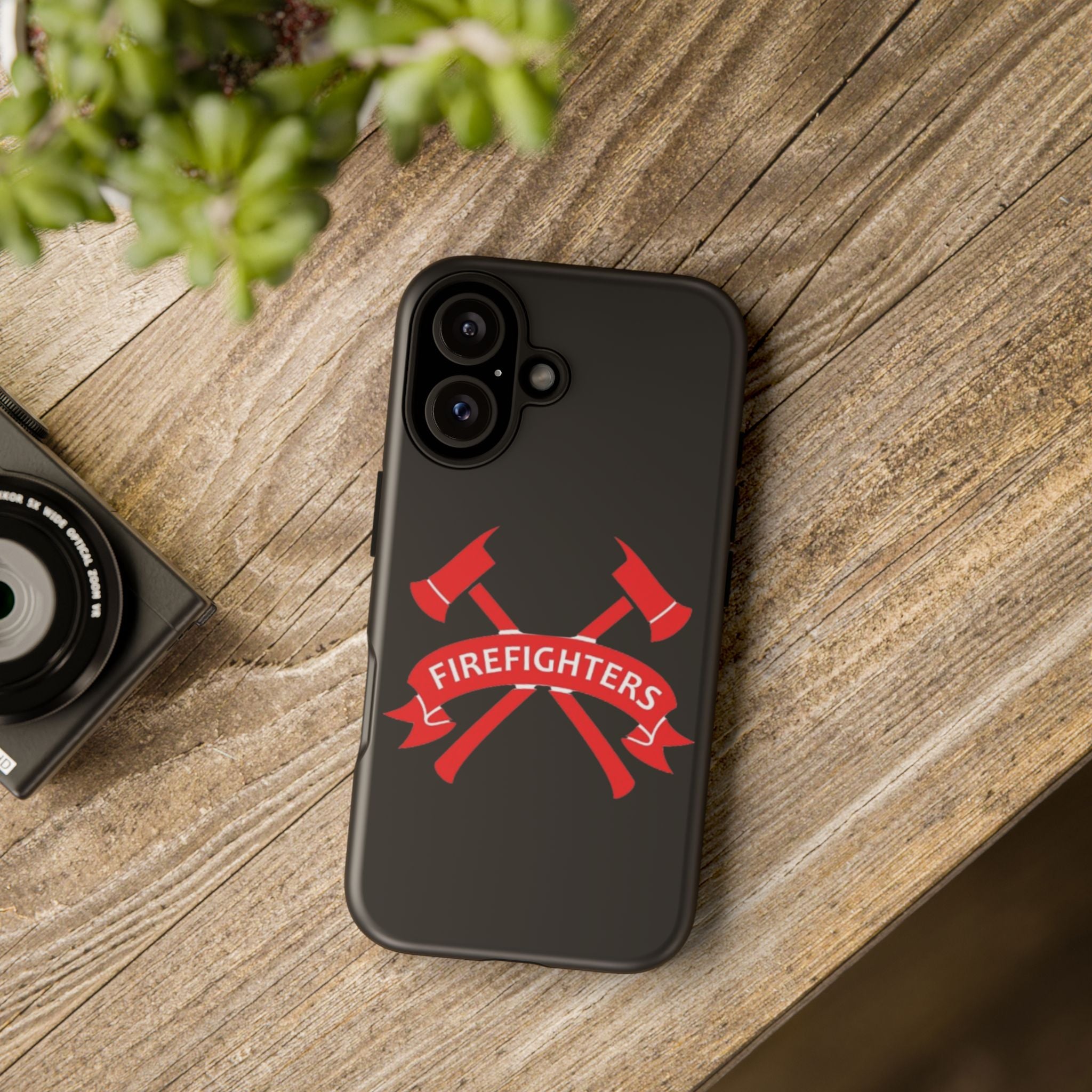 Firefighters Tough Phone Case — Red Crossed Axes Design