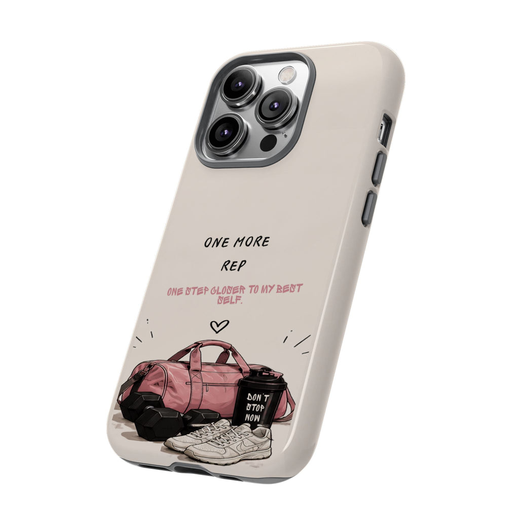 Gym Phone Case — "One More Rep" Workout Duffle & Sneakers Protective Case