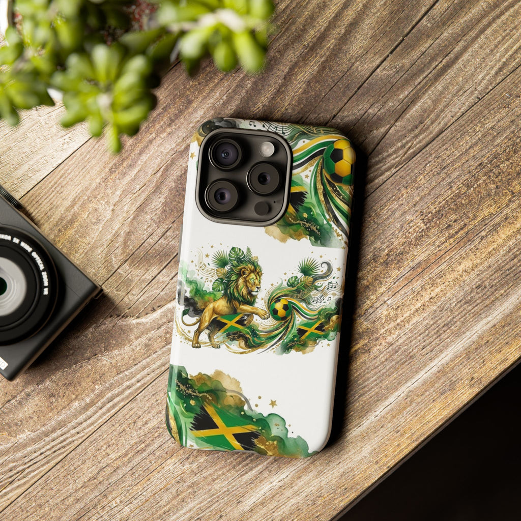 Jamaica Lion Phone Case — Jamaican Flag Rasta Protective Tough Case