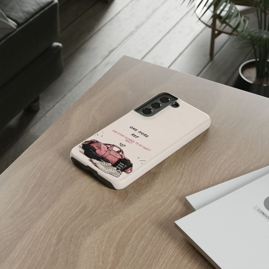 Gym Phone Case — "One More Rep" Workout Duffle & Sneakers Protective Case