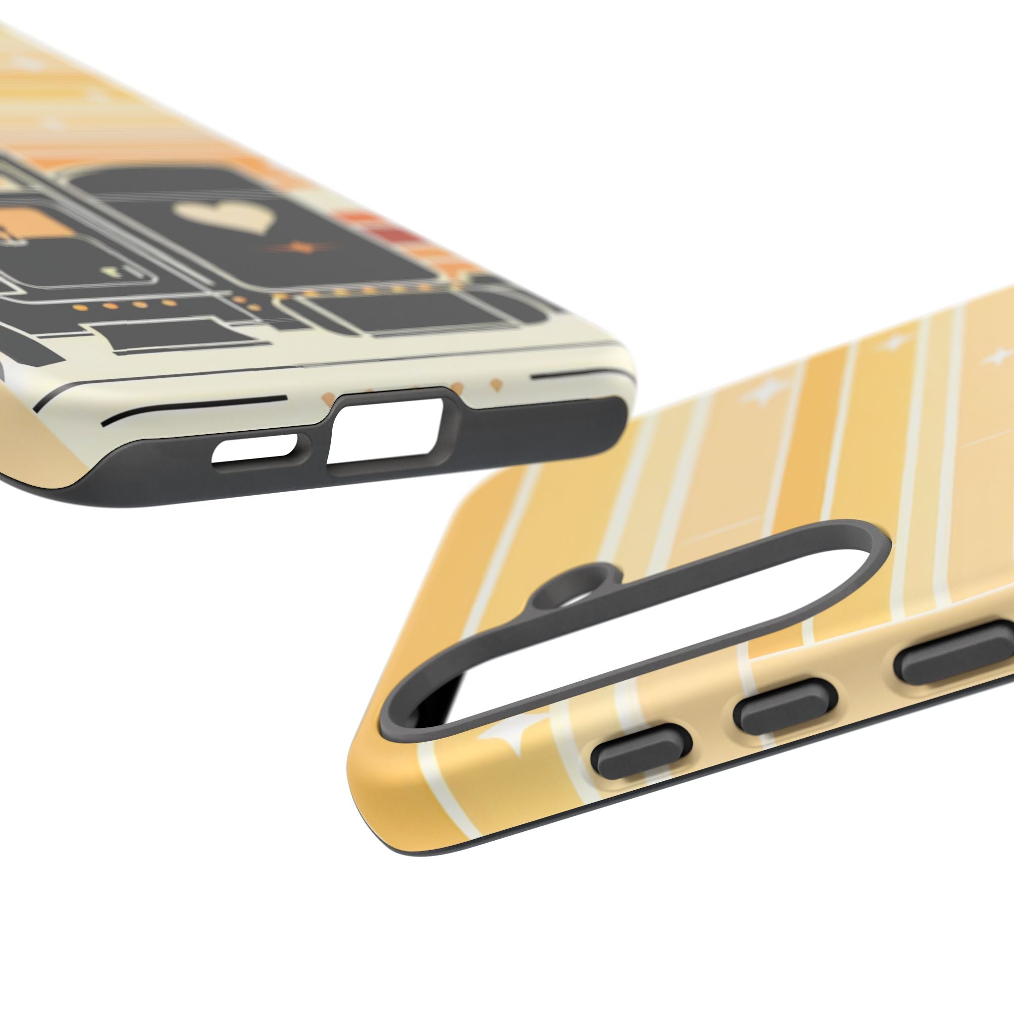 Trucker Heart Phone Case — Retro Semi Truck Protective Phone Cover