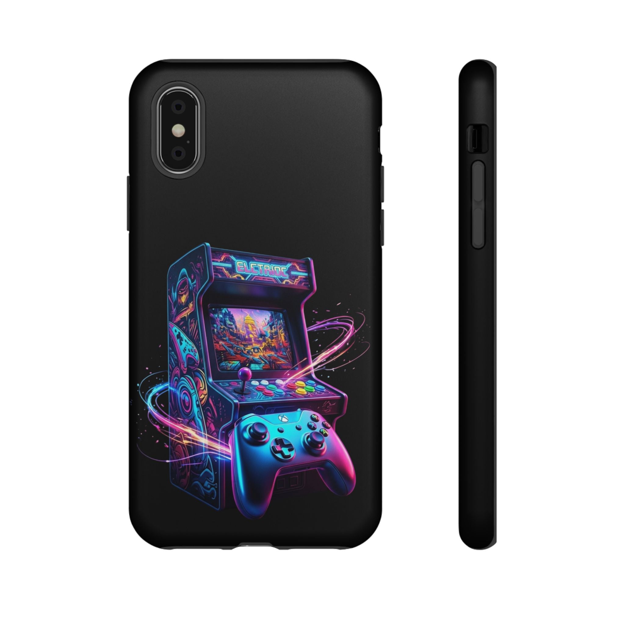 Retro Arcade Phone Case — Neon Gaming Controller Design