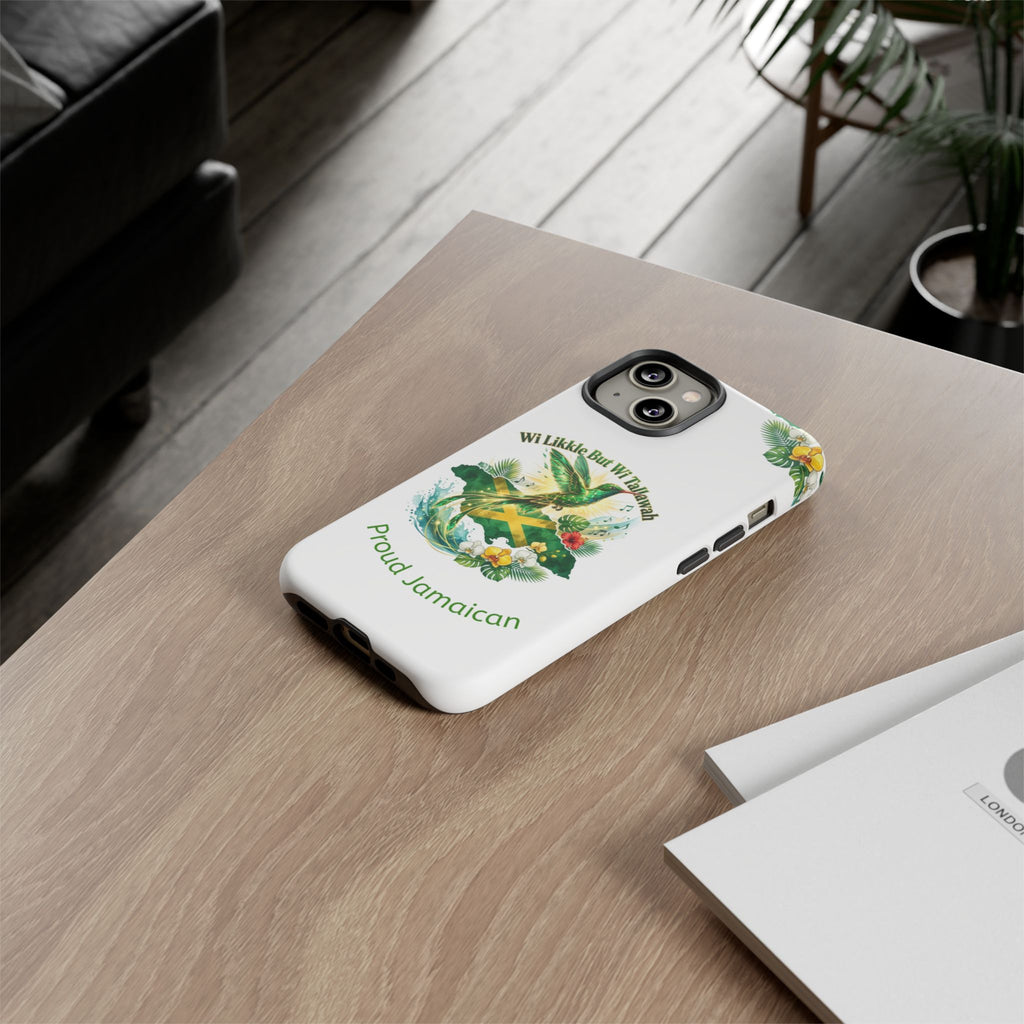 Jamaica Hummingbird Phone Case — “Wi Likkle But Wi Tallawah” Tropical Protective Cover