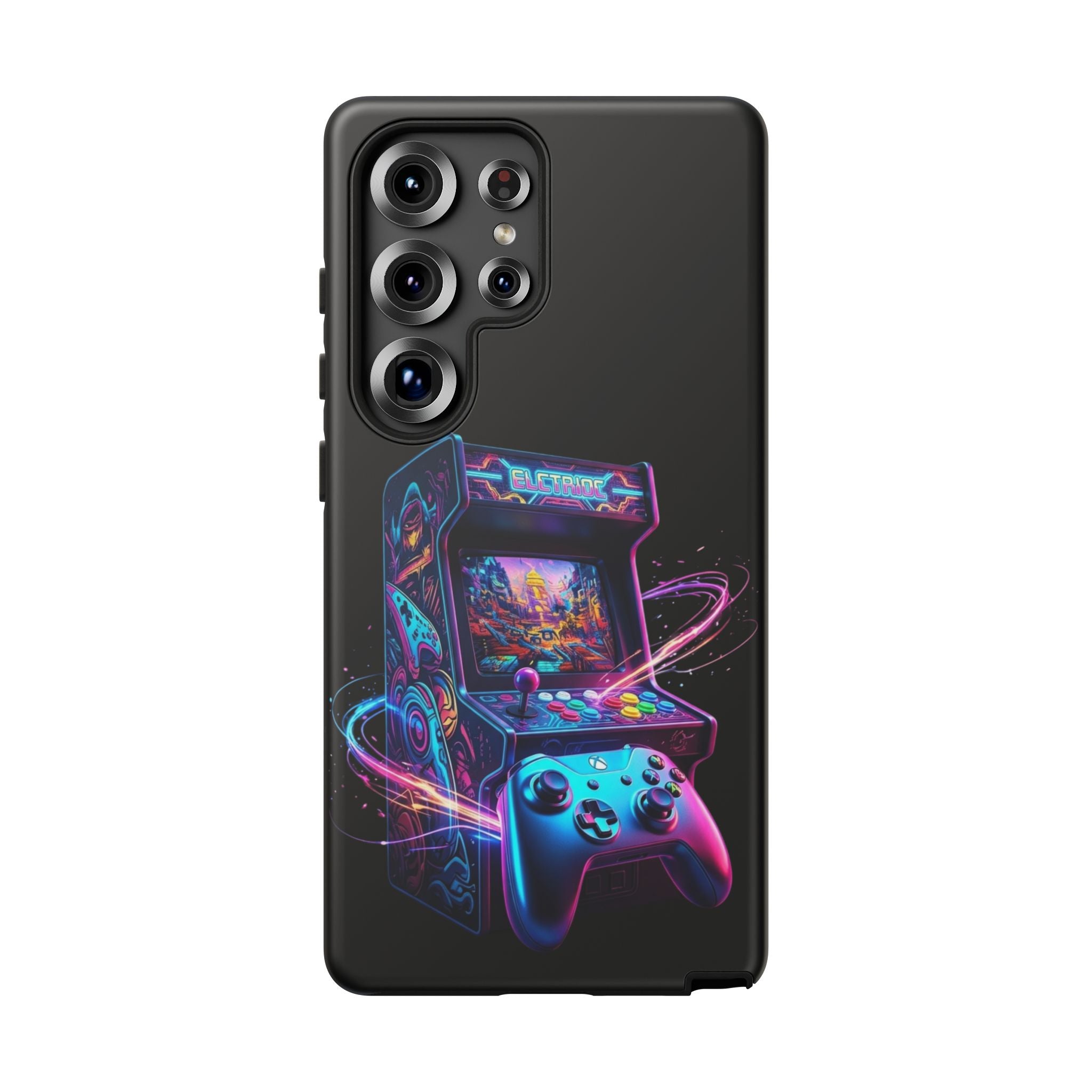 Retro Arcade Phone Case — Neon Gaming Controller Design