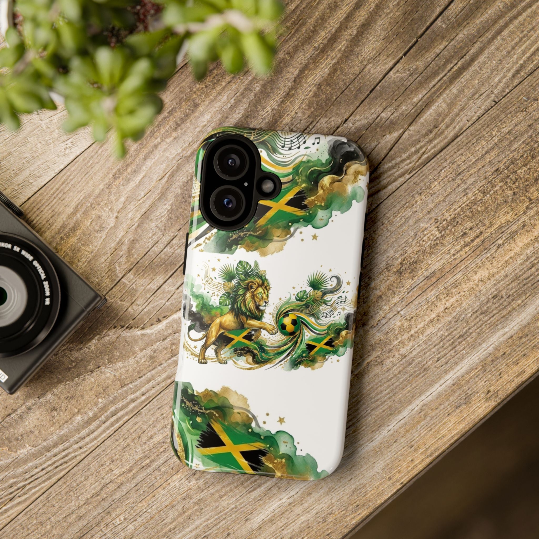 Jamaica Lion Phone Case — Jamaican Flag Rasta Protective Tough Case