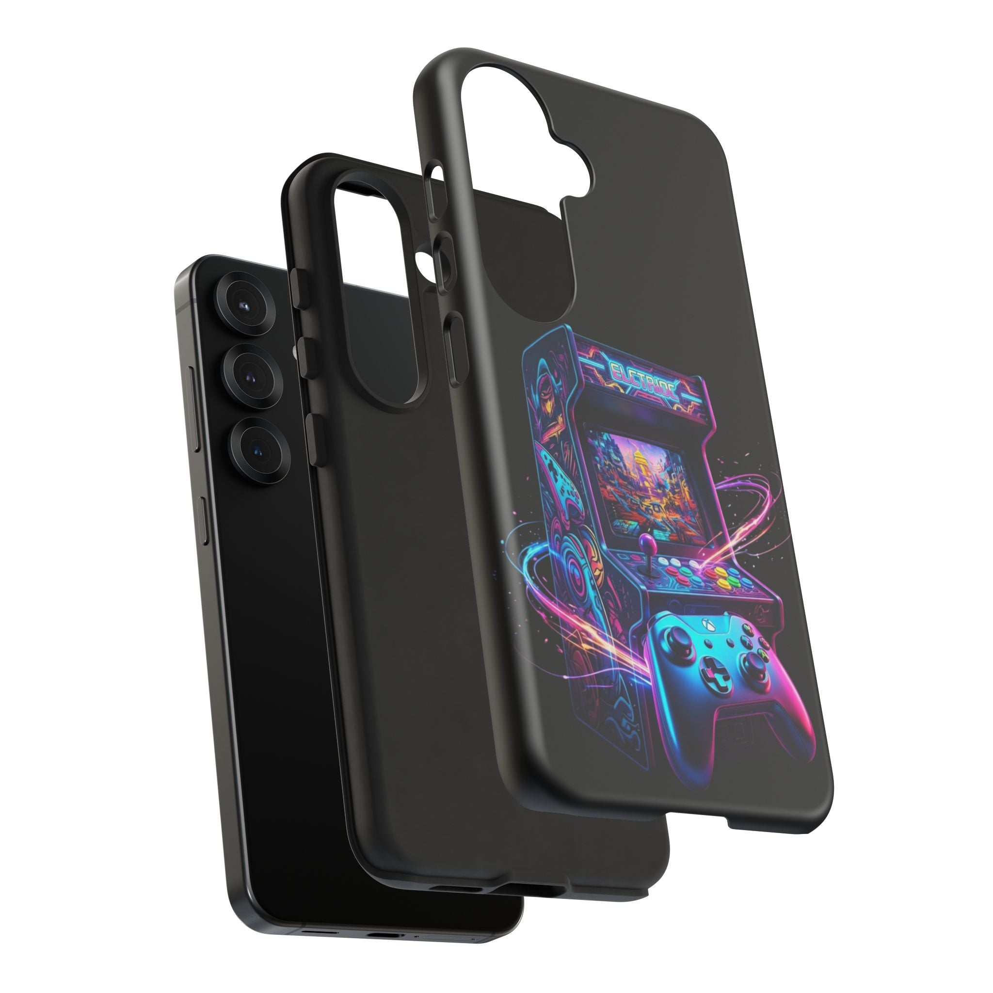 Retro Arcade Phone Case — Neon Gaming Controller Design