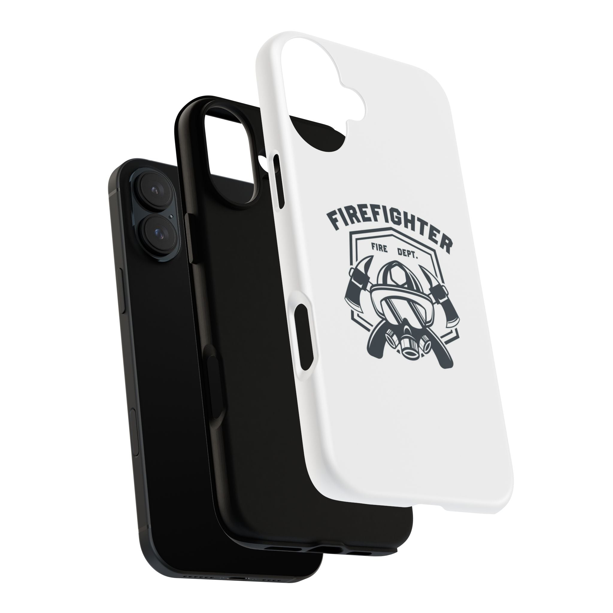 Firefighter Tough Phone Case — Fire Dept Helmet & Axes Protective Cover
