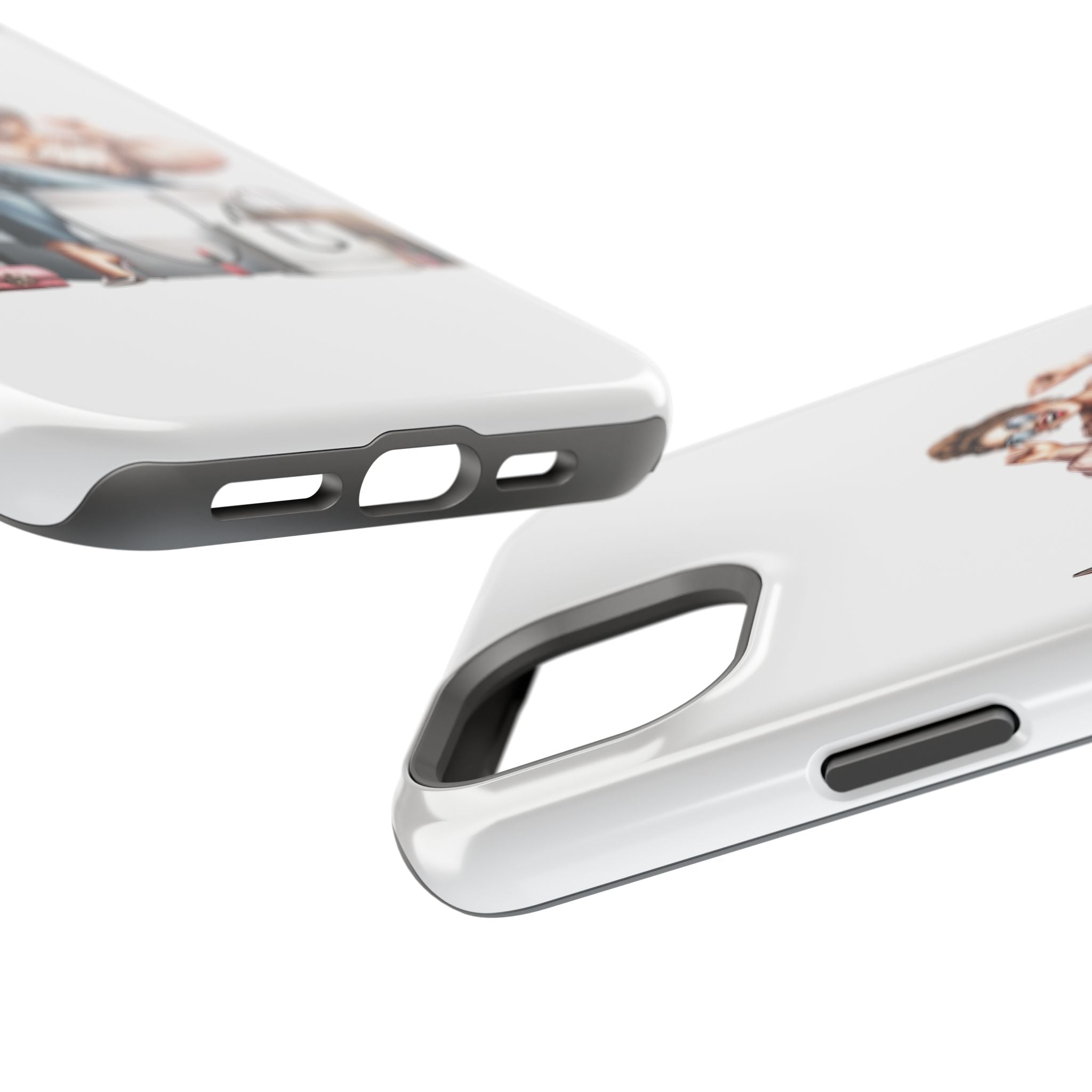 Magnetic Impact-Resistant Case — Luxury Shopper Goddess on Clouds Phone Cover